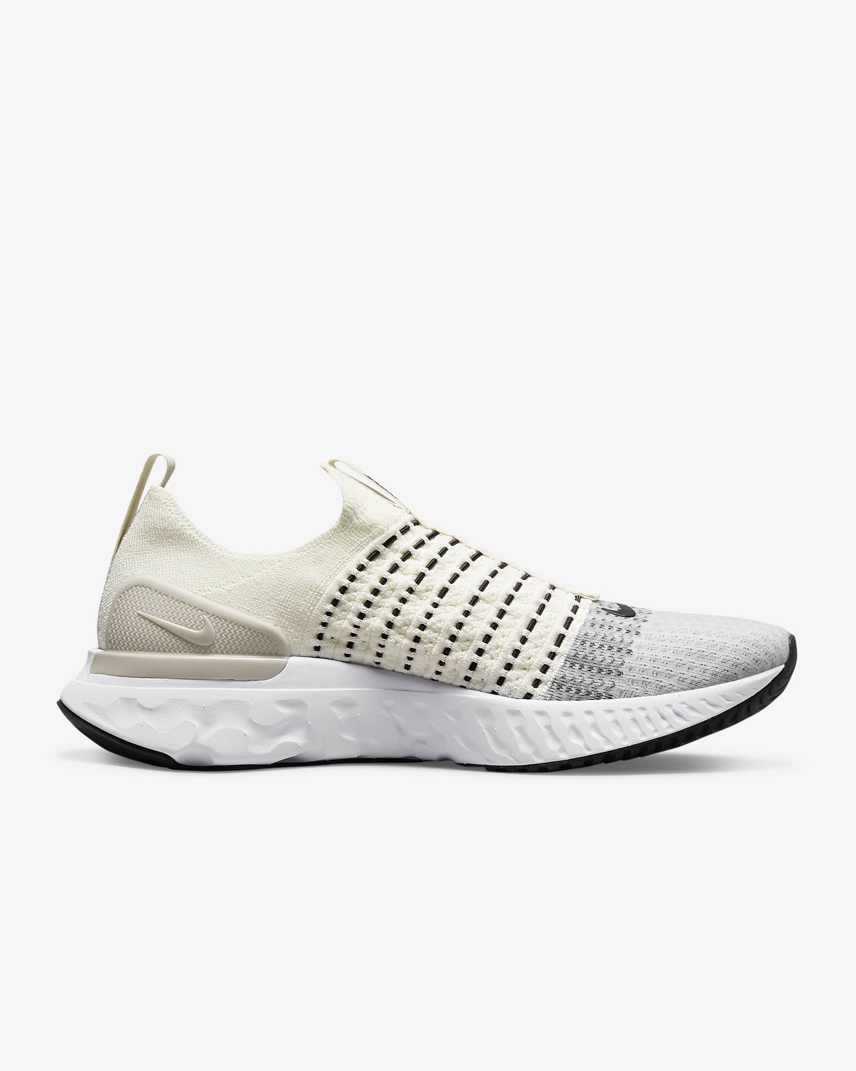 รองเท้าวิ่งโร้ดรันนิ่งผู้ชาย Nike React Phantom Run Flyknit 2 - Sail/ขาว/Light Bone/ดำ