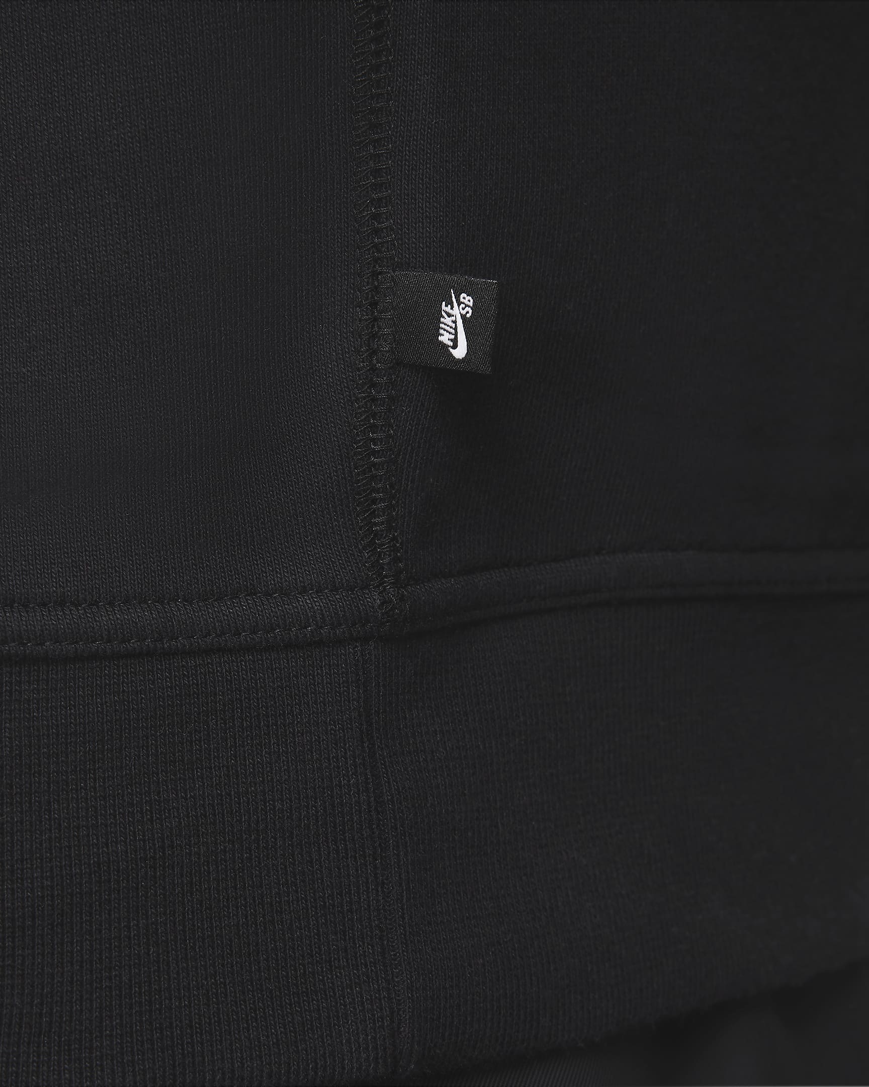 Sudadera con gorro sin cierre de skateboarding de tejido Fleece Nike SB - Negro/Blanco