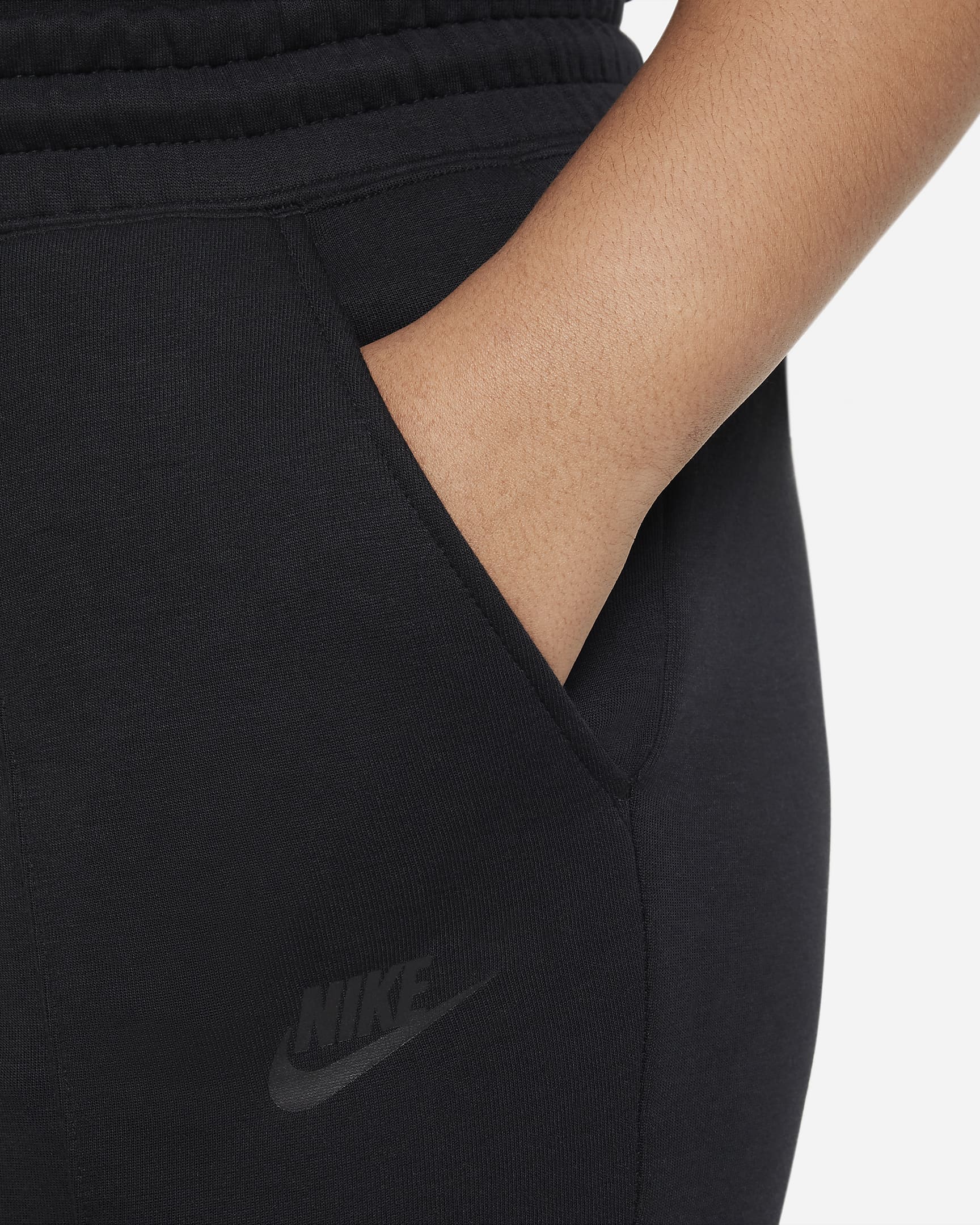 Nike Sportswear Tech Fleece joggingbroek voor meisjes (ruimere maten) - Zwart/Zwart/Zwart