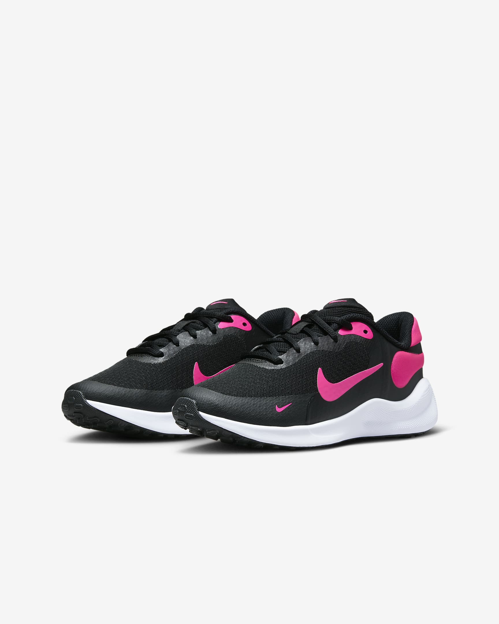 Nike Revolution 7 Laufschuh für ältere Kinder - Schwarz/Weiß/Hyper Pink