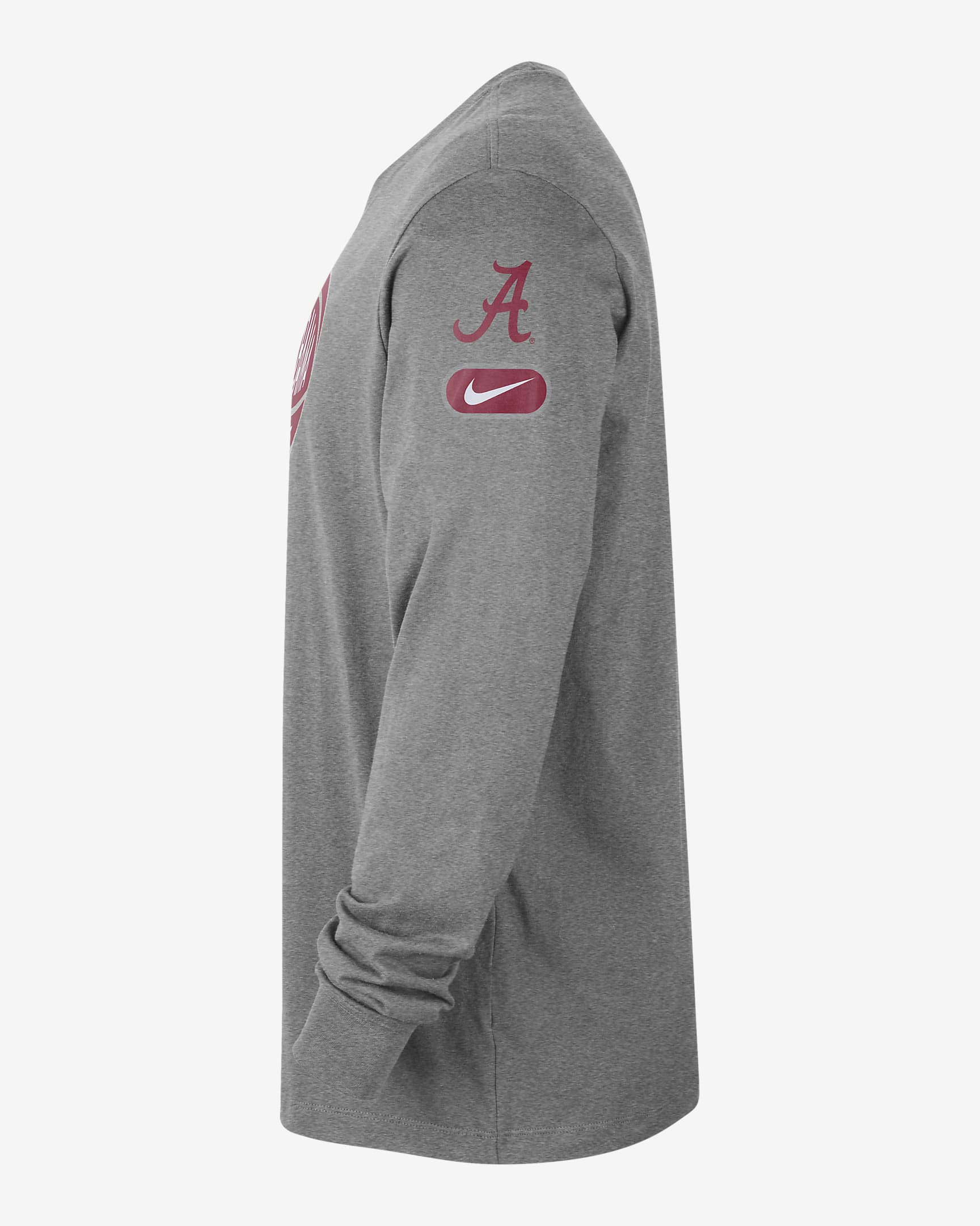 Alabama Fast Break Men's Nike College Long-Sleeve T-Shirt - Dark Grey Heather