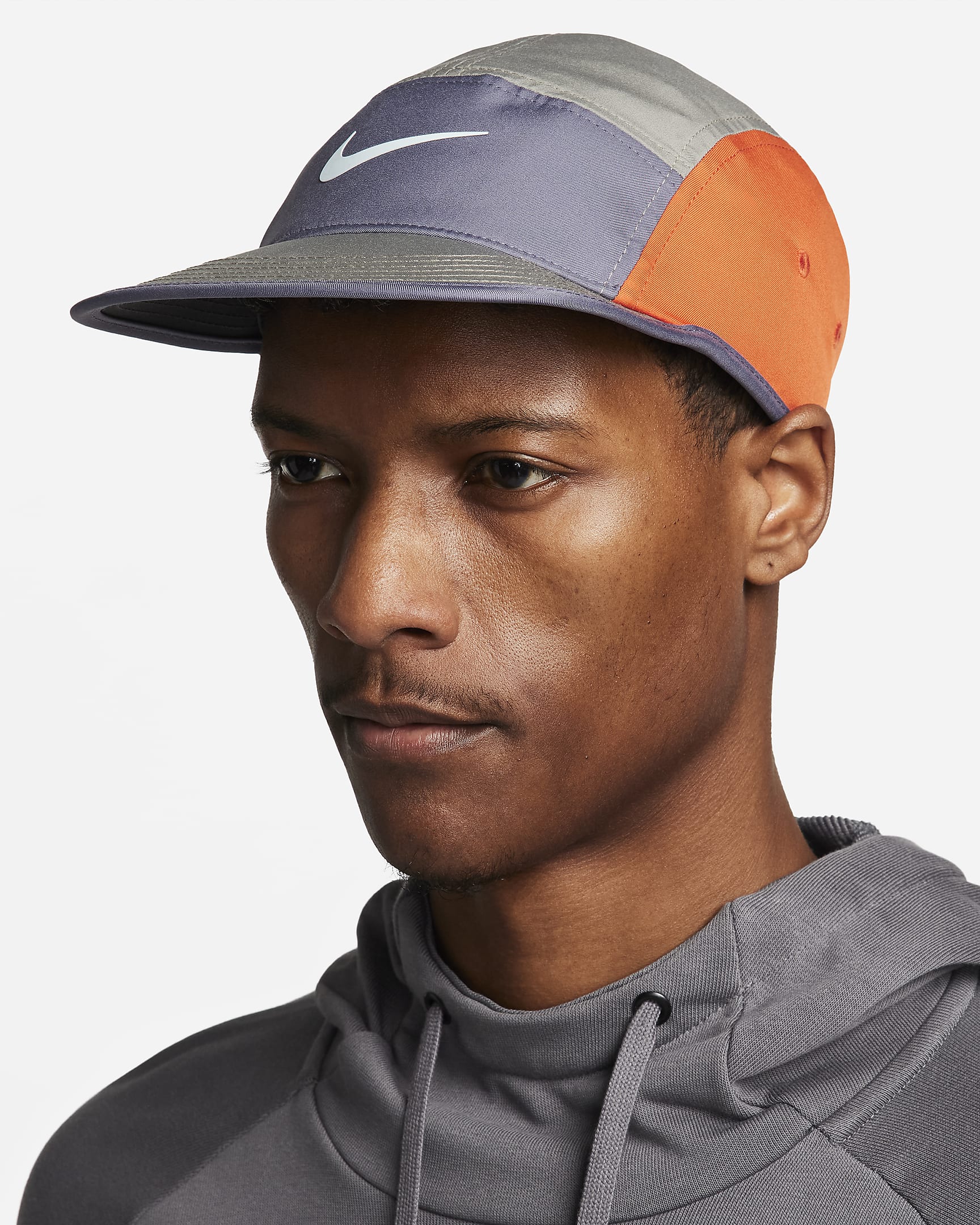 Nike Dri-FIT Fly Unstructured Swoosh Cap - Dark Stucco/Light Carbon/Cosmic Clay/Glacier Blue