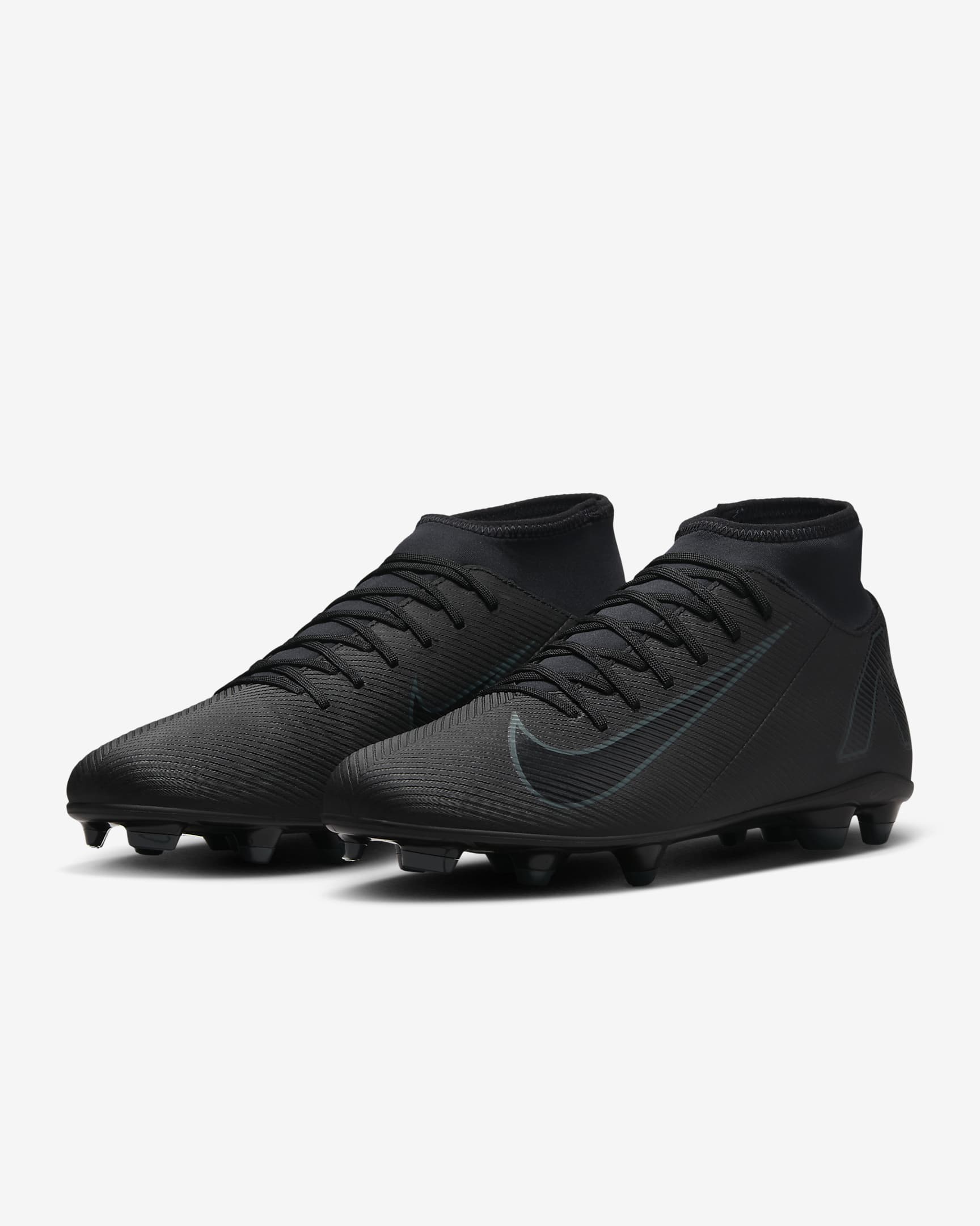 Tacos de fútbol MG de corte high Nike Mercurial Superfly10 Club - Negro/Jungla intenso/Negro