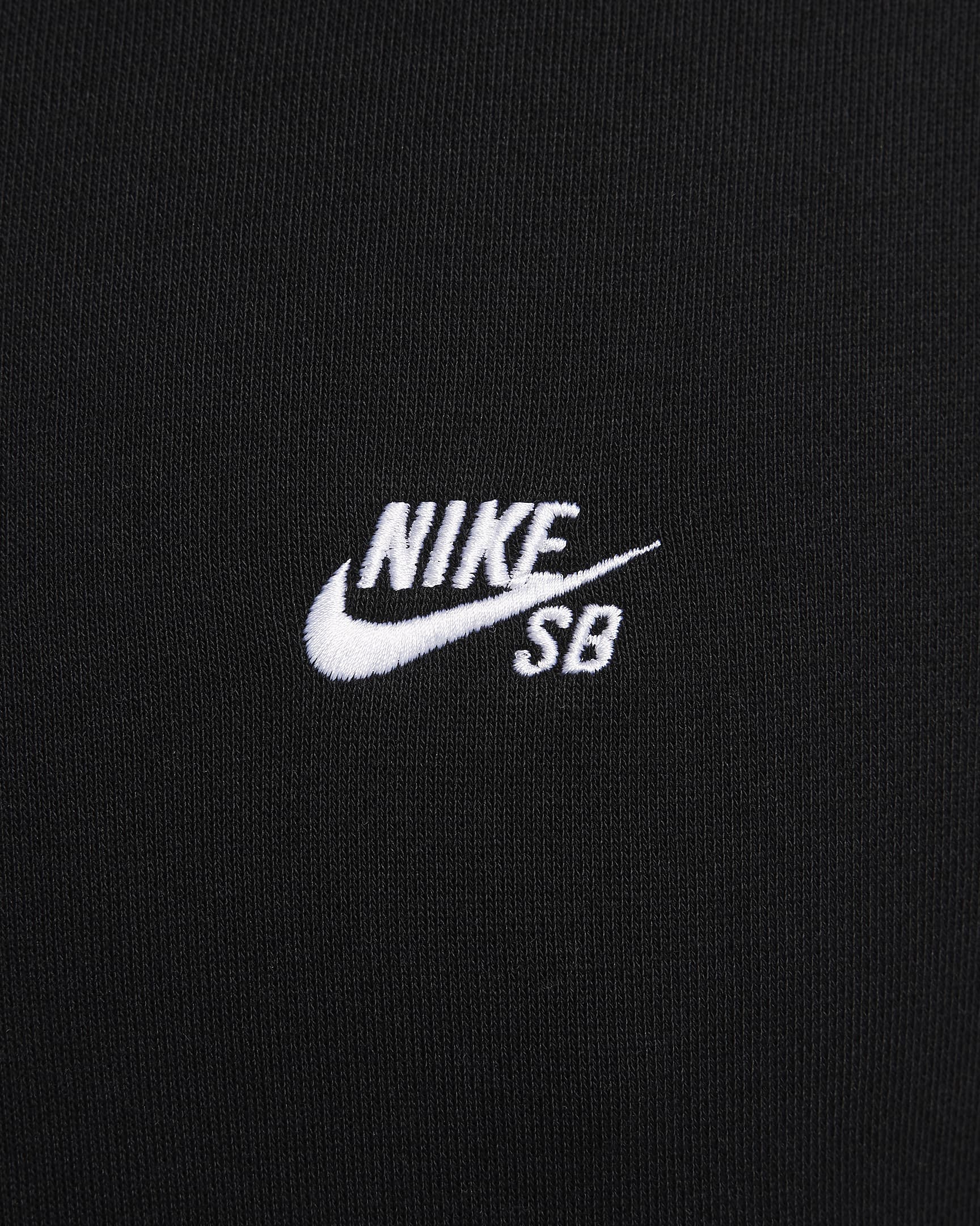 Sweat à capuche de skateboard en tissu Fleece Nike SB - Noir/Blanc