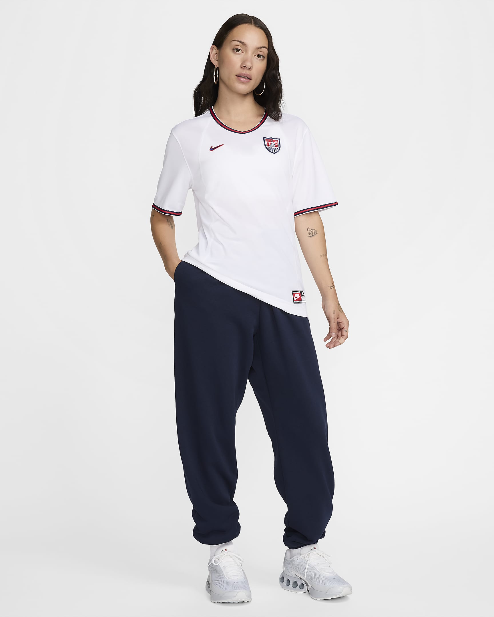 USWNT 1999 Reissue Camiseta de fútbol Replica Nike - Mujer - Blanco/Royal Blue