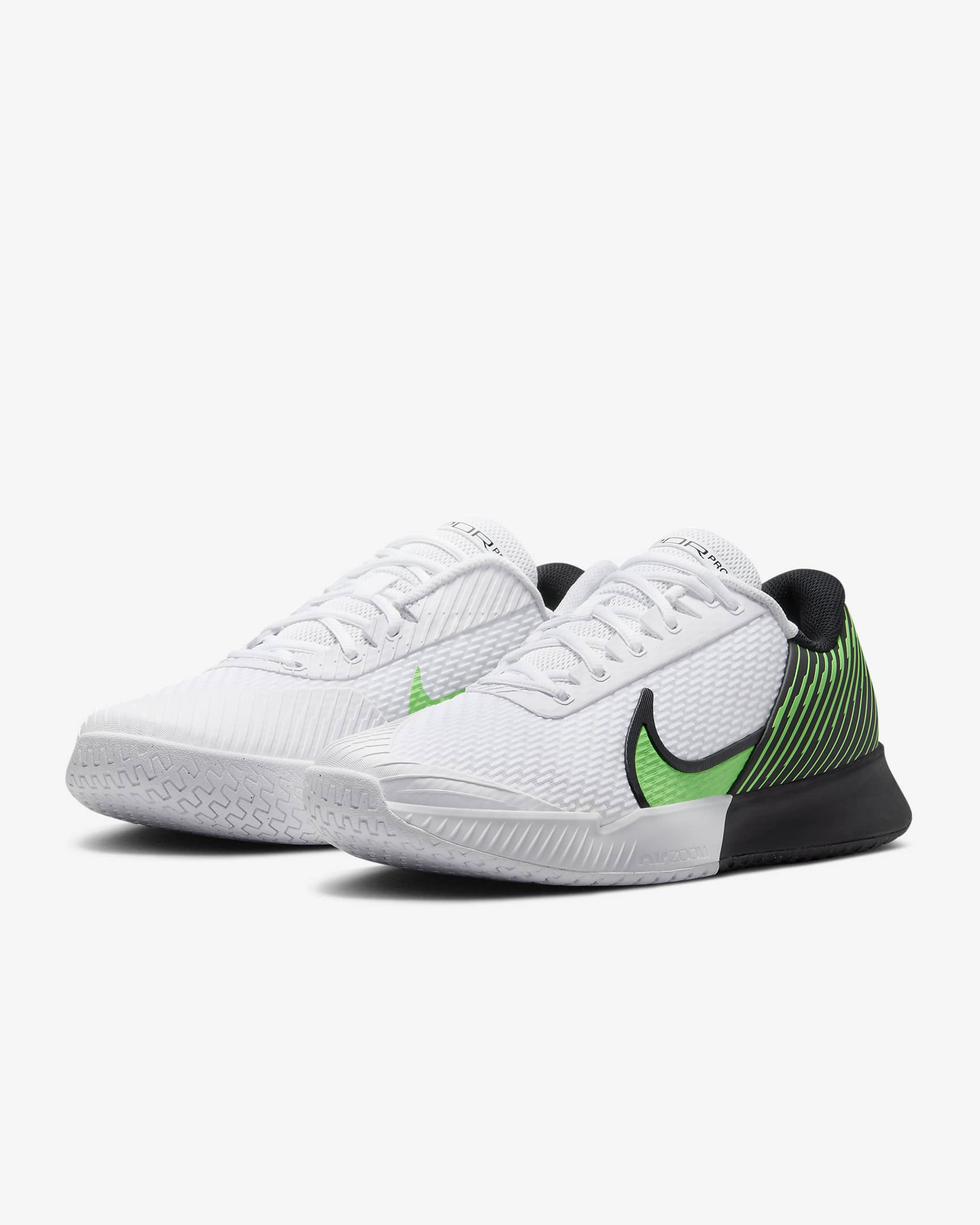 NikeCourt Air Zoom Vapor Pro 2 Herren-Tennisschuh für Hartplätze - Weiß/Schwarz/Poison Green