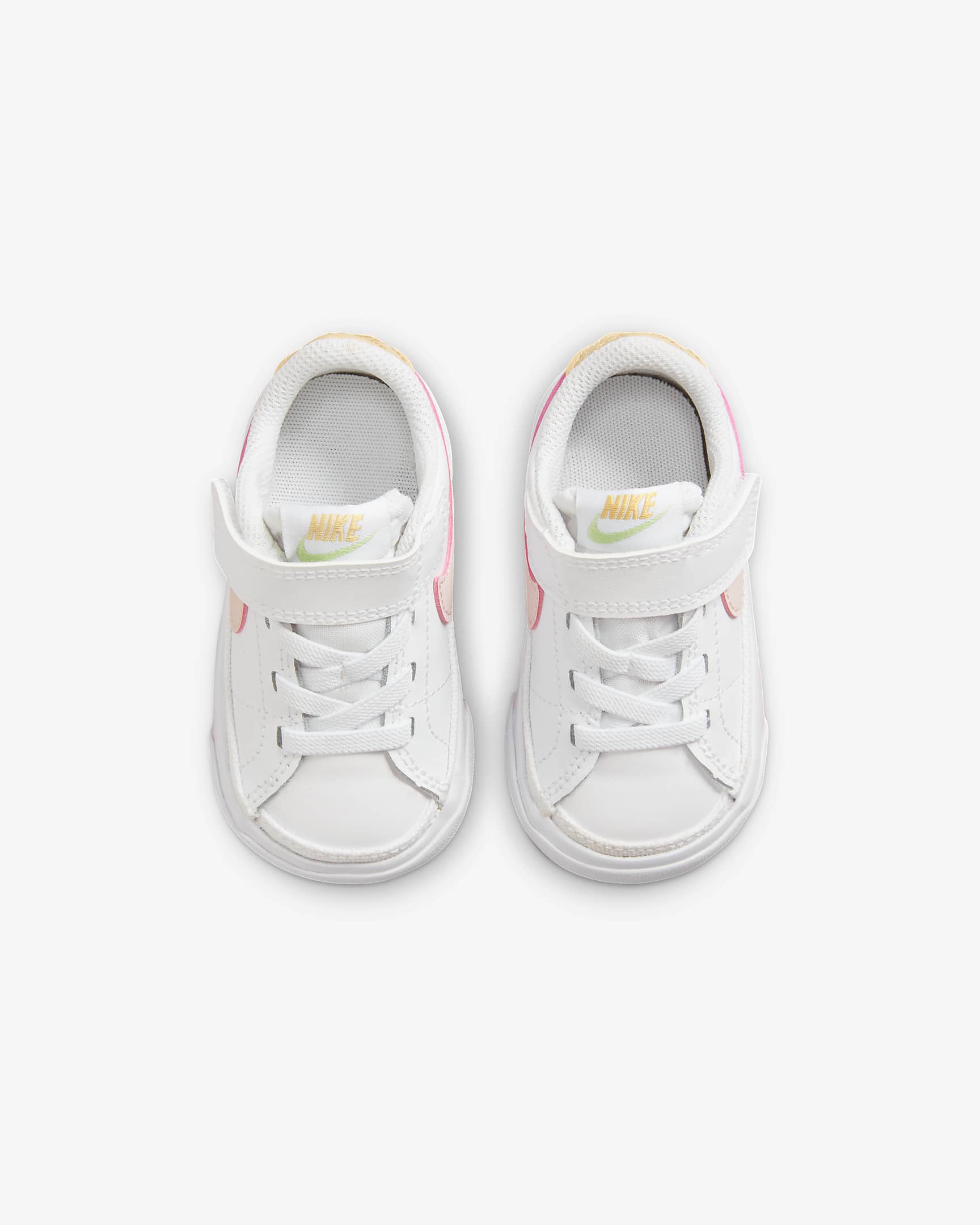 NikeCourt Legacy Baby/Toddler Shoes - White/Sesame/Honeydew/Pink Foam