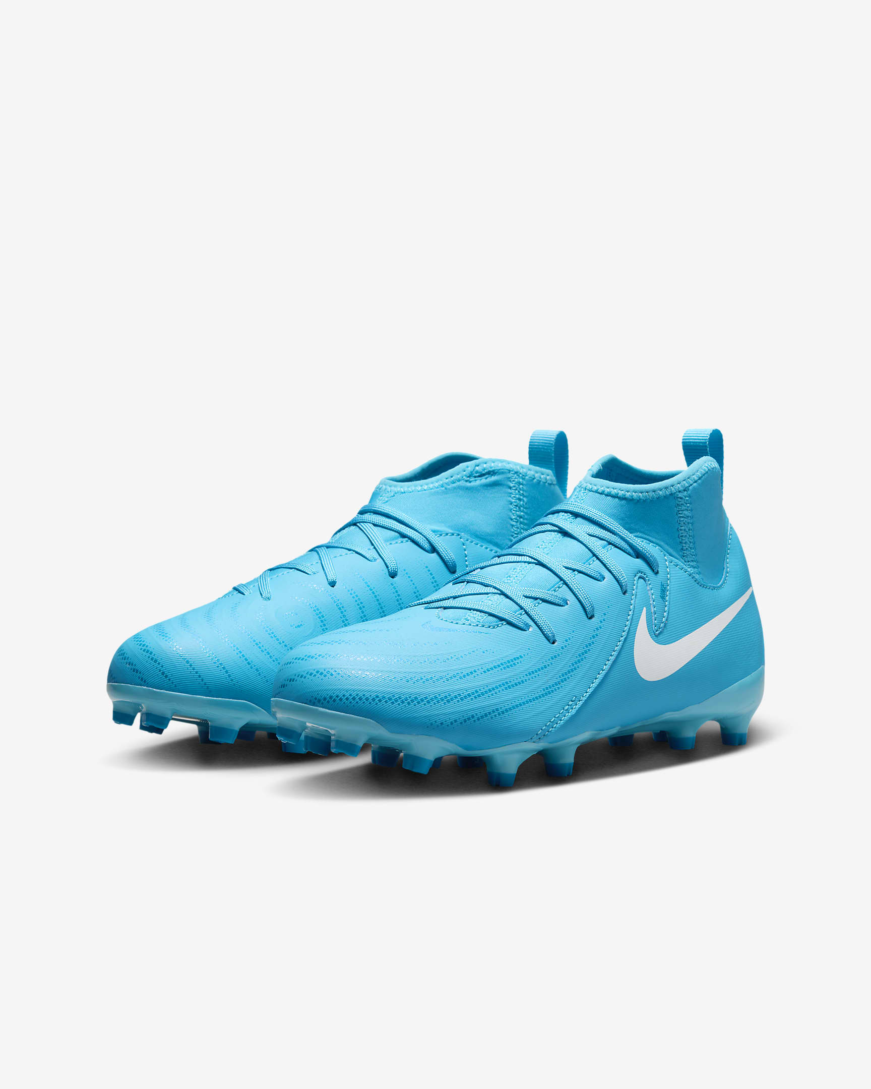 Nike Jr. Phantom Luna 2 Academy Younger/Older Kids' MG Football Boot - Blue Fury/White