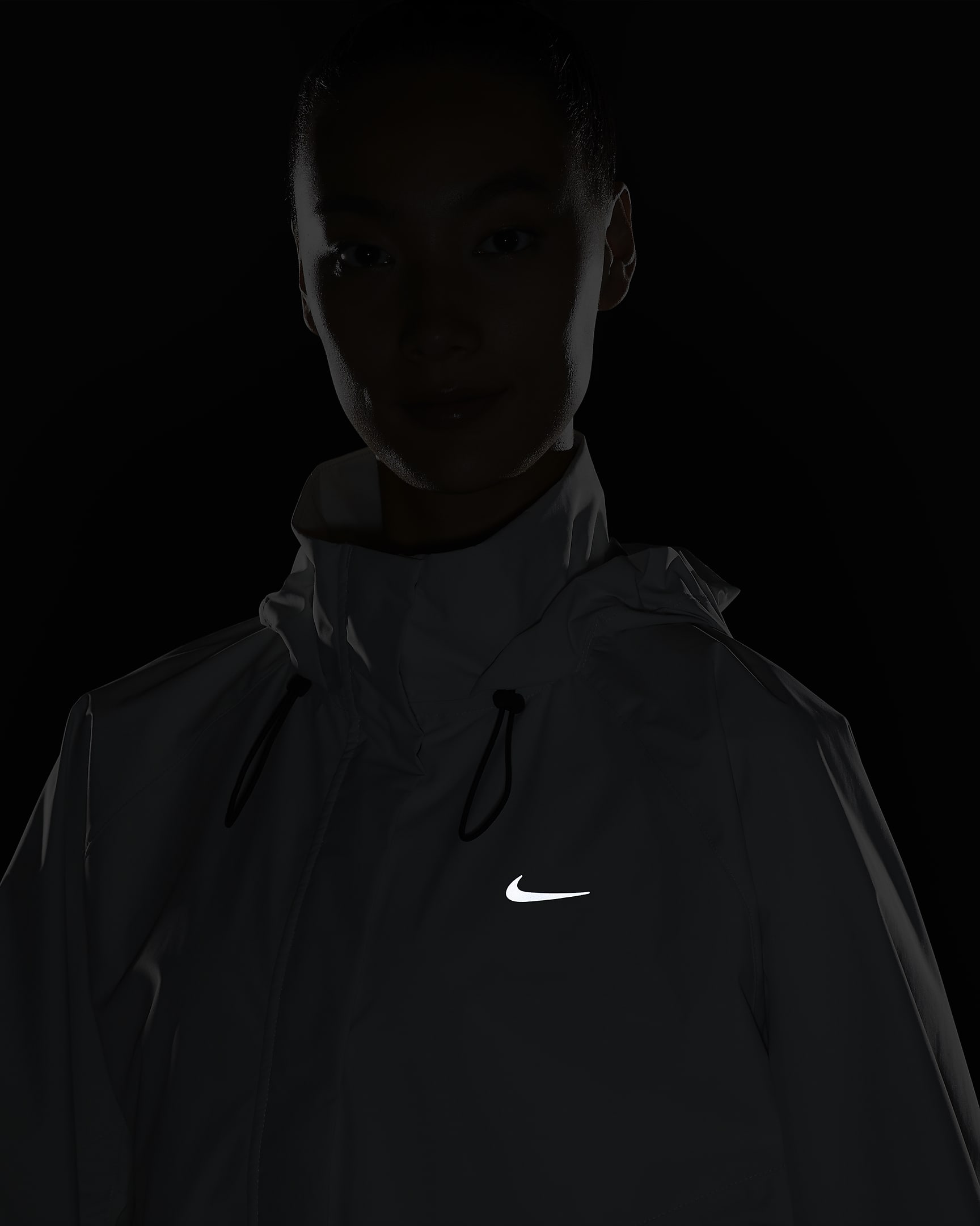 Nike Storm-FIT Swift Women's Running Jacket - Pale Ivory/Black