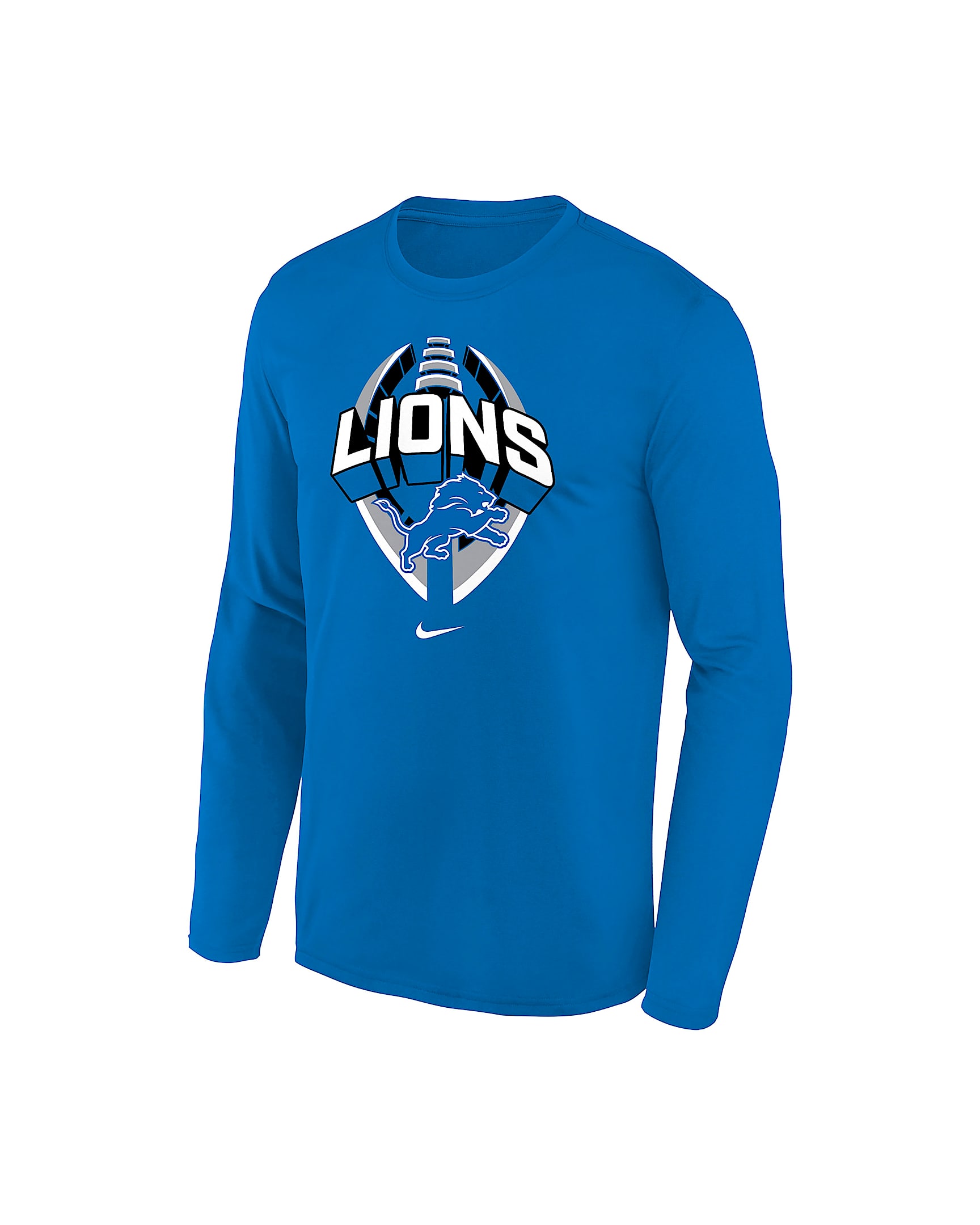 Detroit Lions Legend Icon Big Kids' Nike Dri-FIT NFL Long-Sleeve T-Shirt - Blue