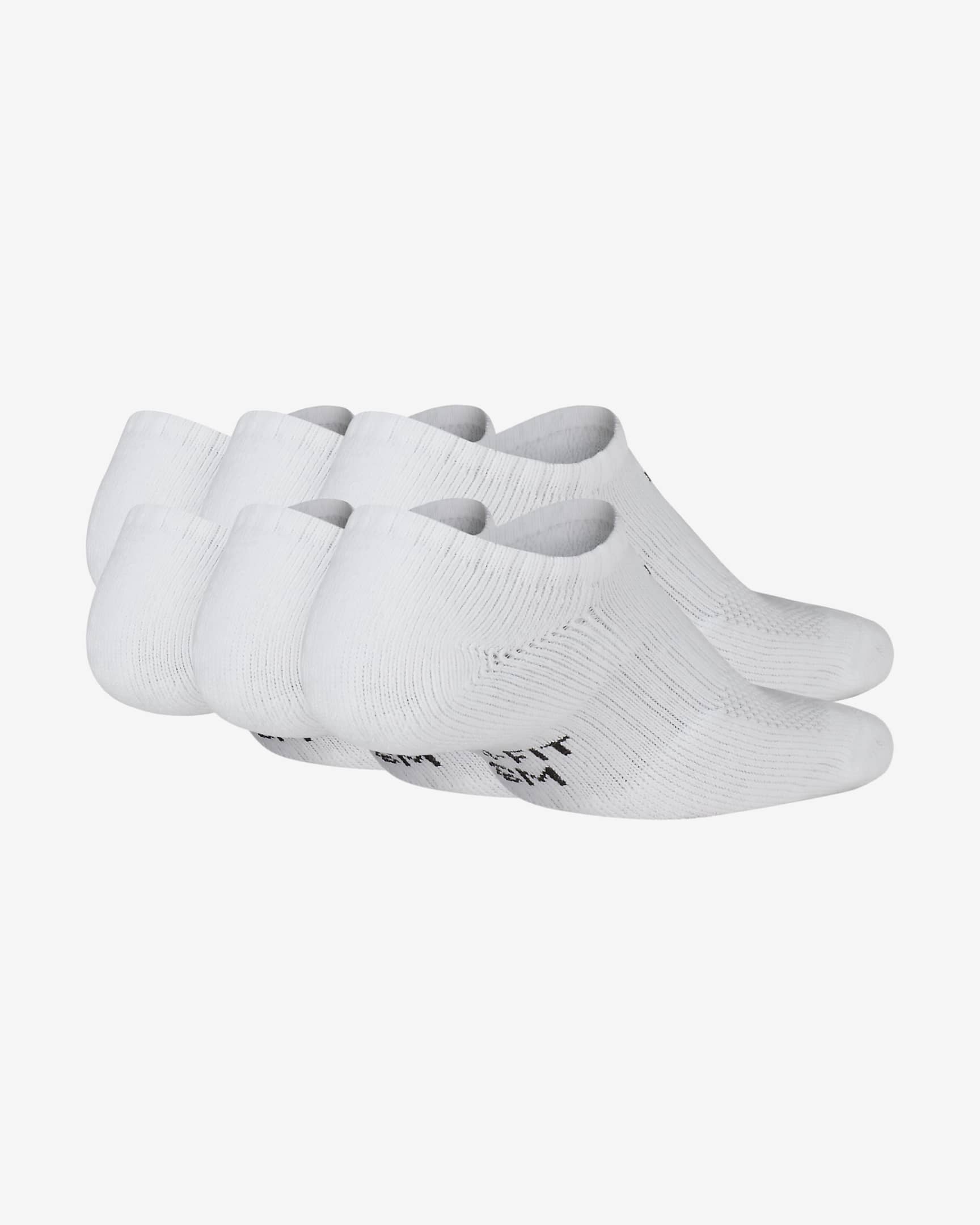 Nike Performance Cushioned No-Show Kids' Training Socks (6 Pair) - White/Black