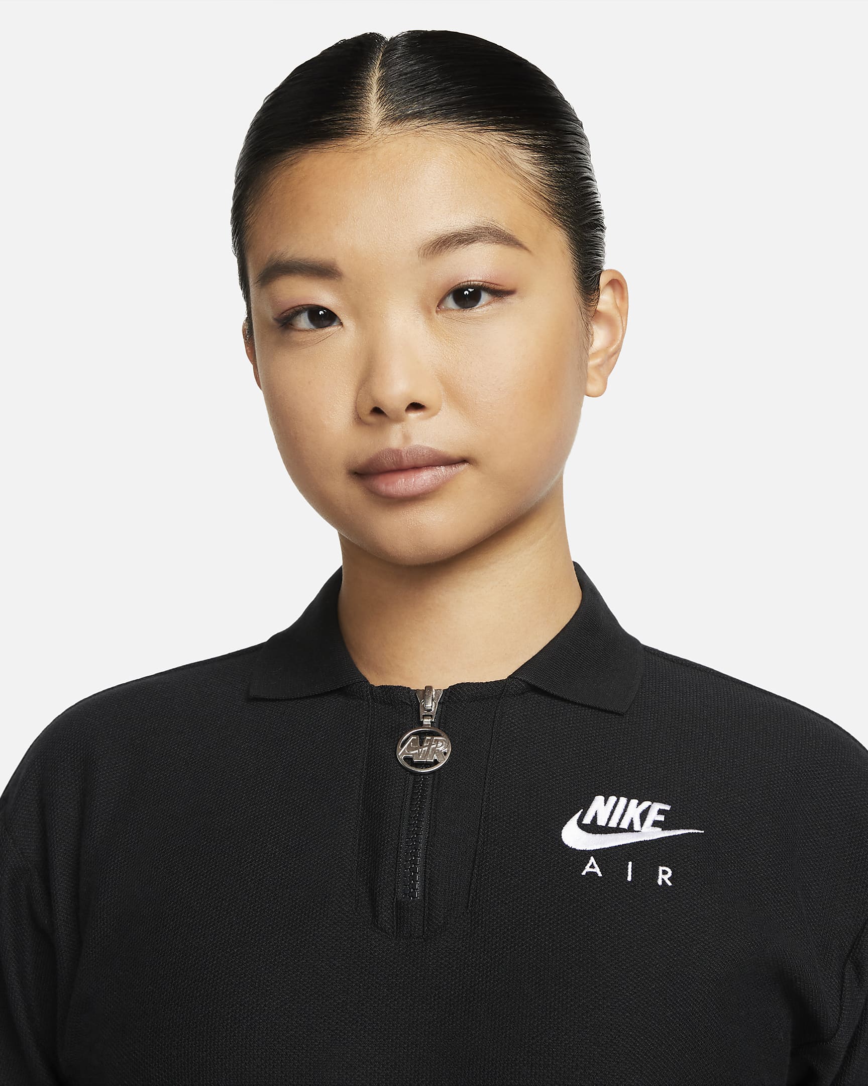 Nike Air Women's Pique Polo - Black/White