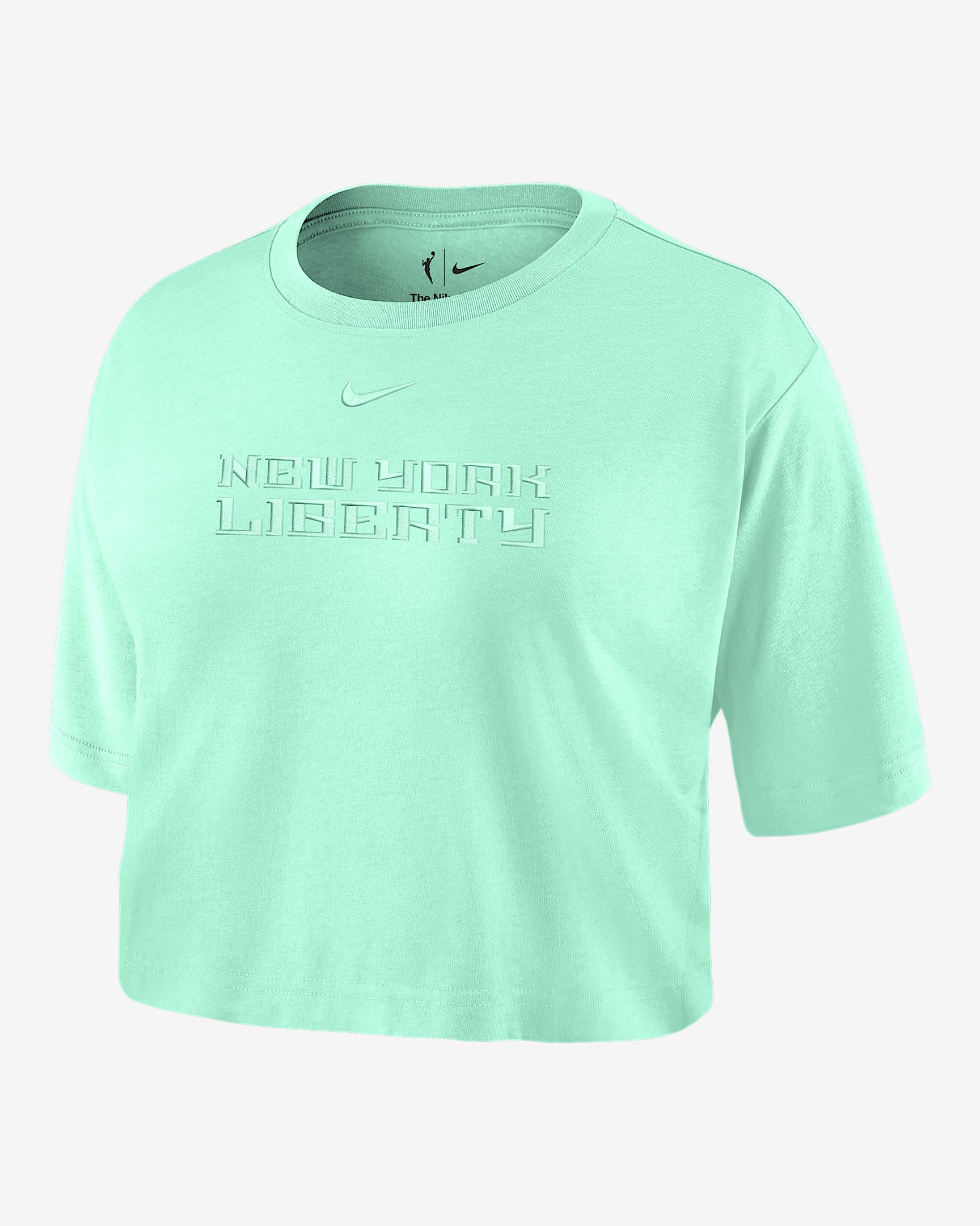 New York Liberty Women's Nike WNBA Cropped T-Shirt - Mint Foam