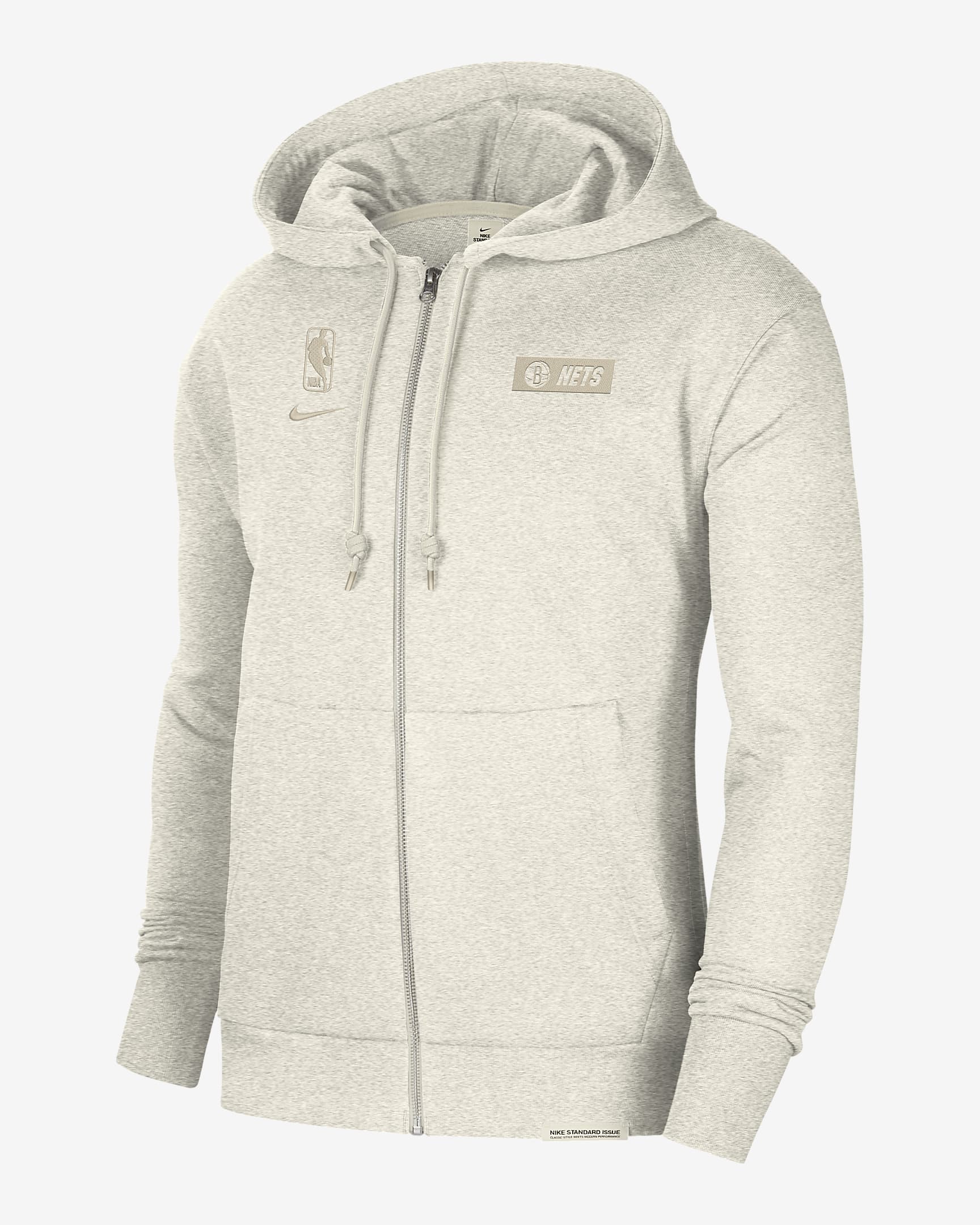 Brooklyn Nets Standard Issue Men's Nike DriFIT NBA FullZip Hoodie. Nike LU