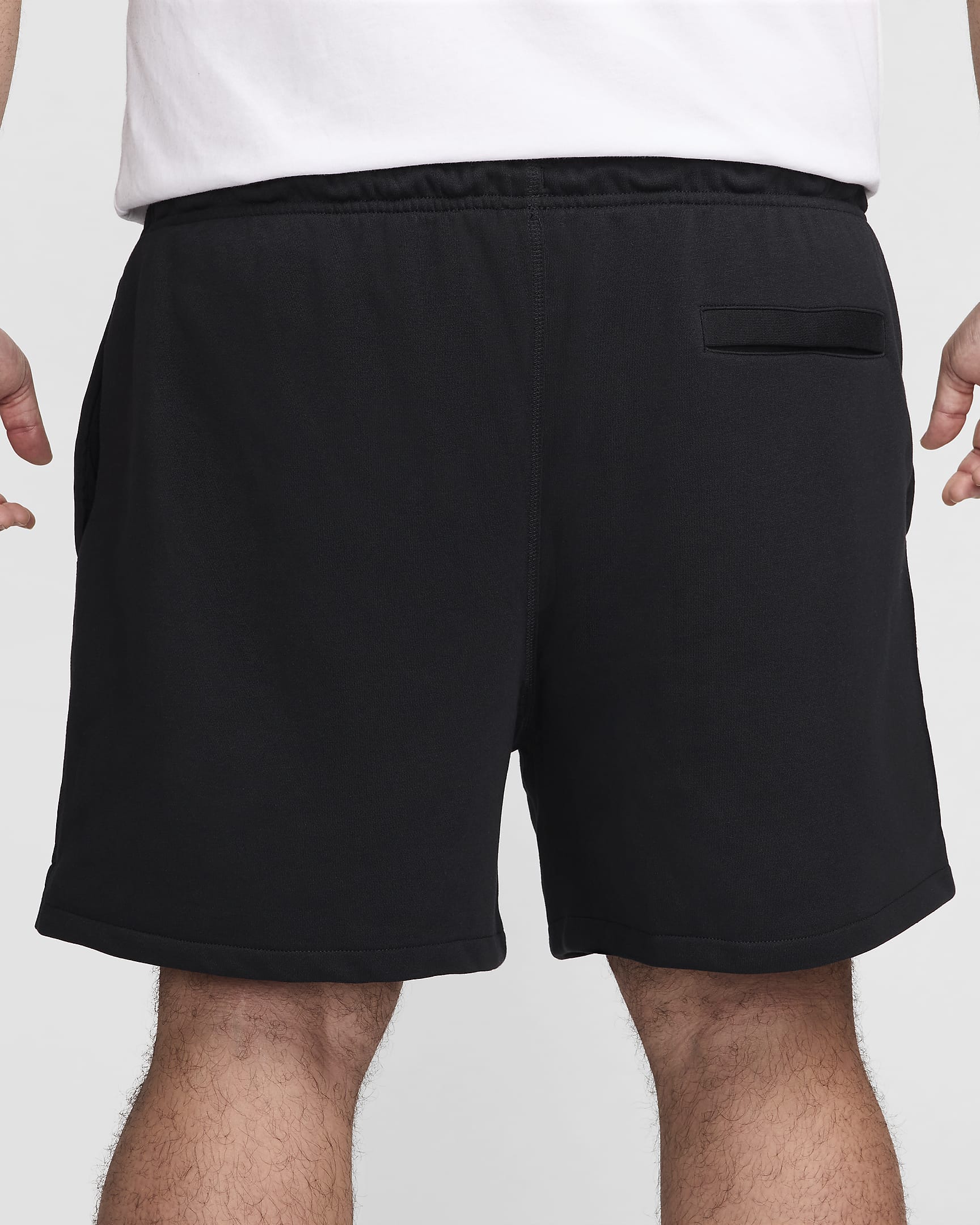 Nike Club Flow-Shorts aus French Terry für Herren - Schwarz/Schwarz/Weiß