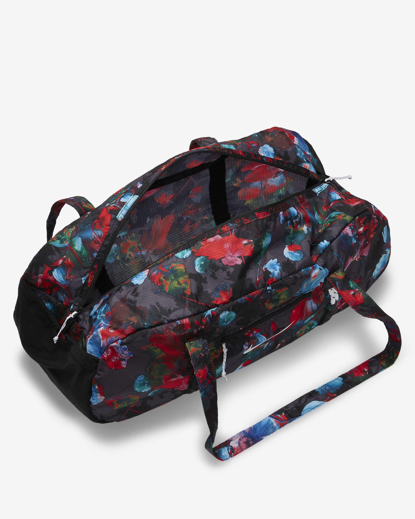 Nike Printed Stash Duffel (21L) - Black/Black/White