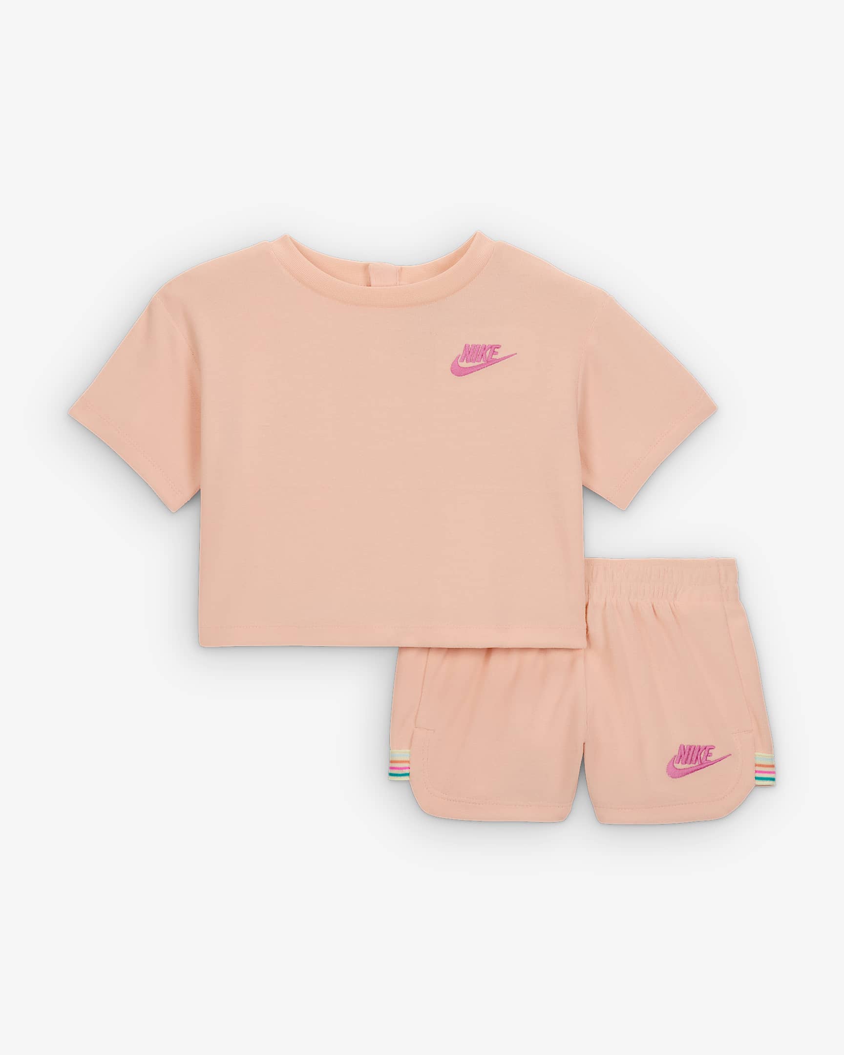 Nike Baby (12–24M) 'Let's Roll' 2-Piece Towel Terry Set - Washed Coral