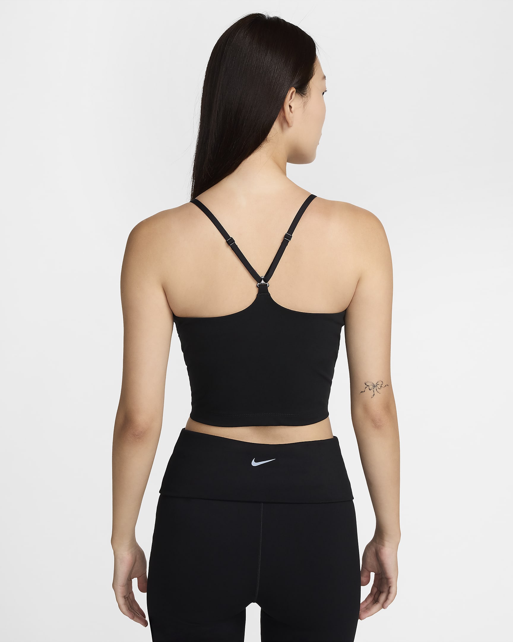 Nike Indy Women's Light-Support Padded Sports Bra Tank - Black/White