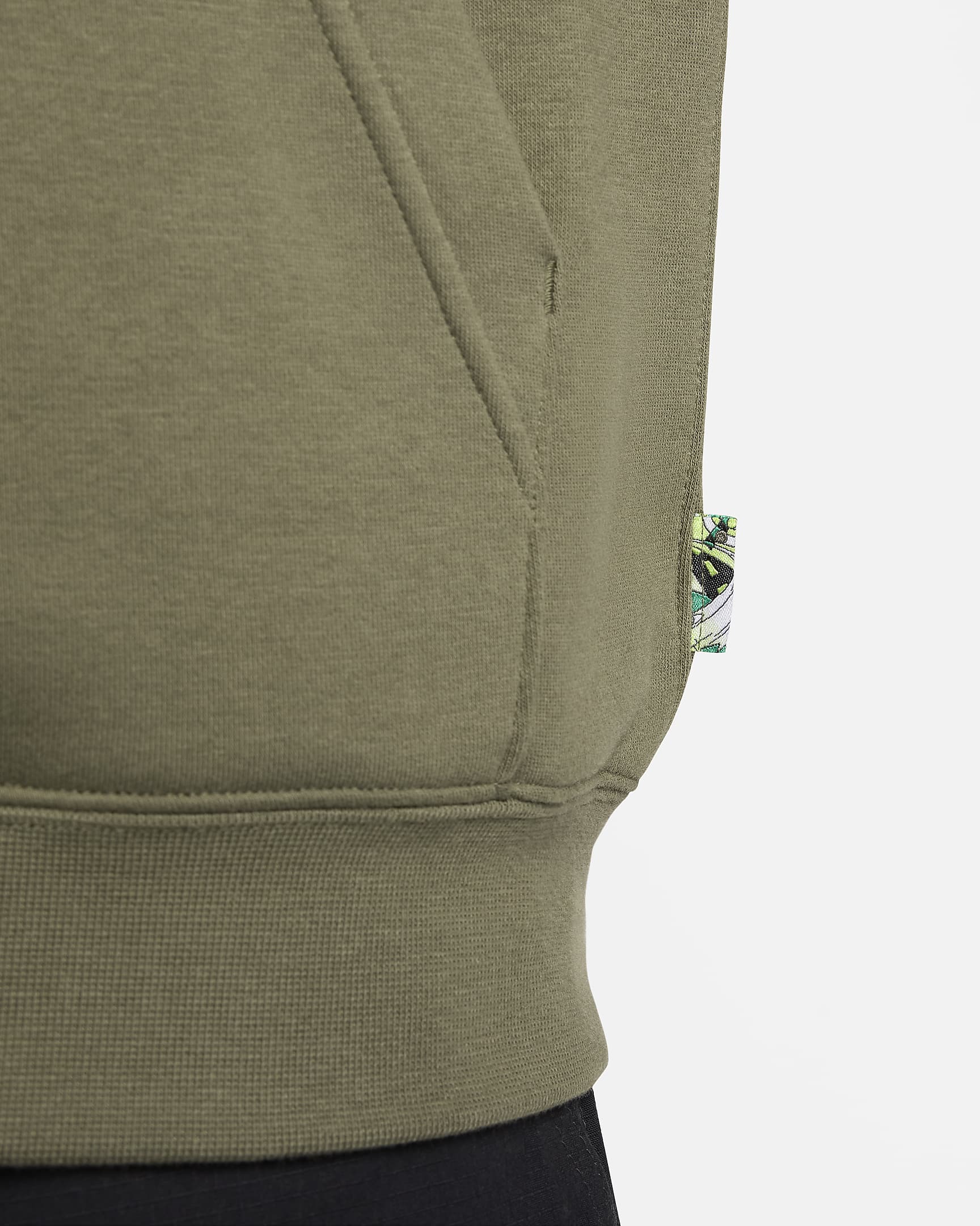 Sweat à capuche en Fleece Nike SB - Medium Olive/Blanc