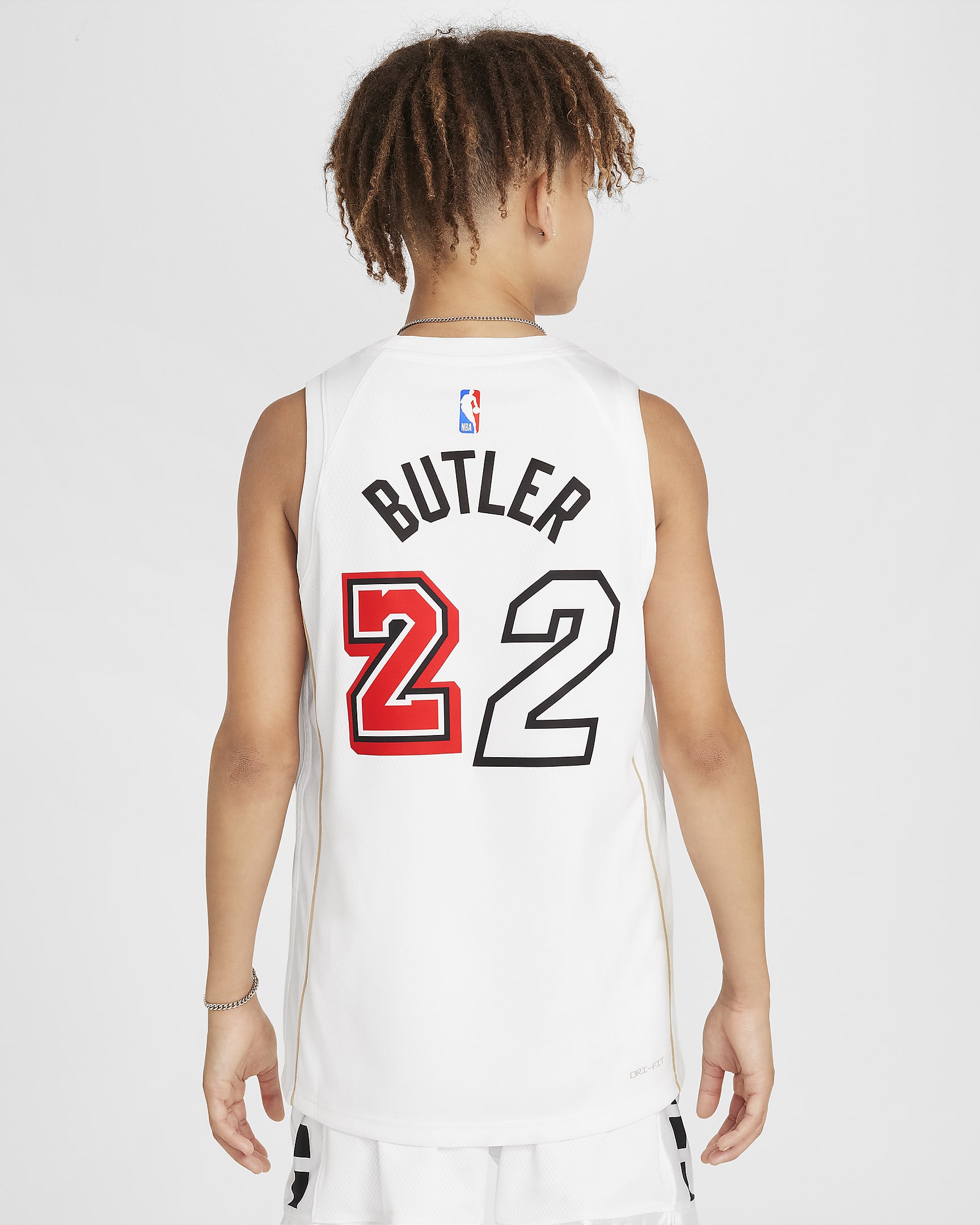 Φανέλα Nike Dri-FIT NBA Swingman Jimmy Butler Μαϊάμι Χιτ City Edition για μεγάλα παιδιά - Λευκό