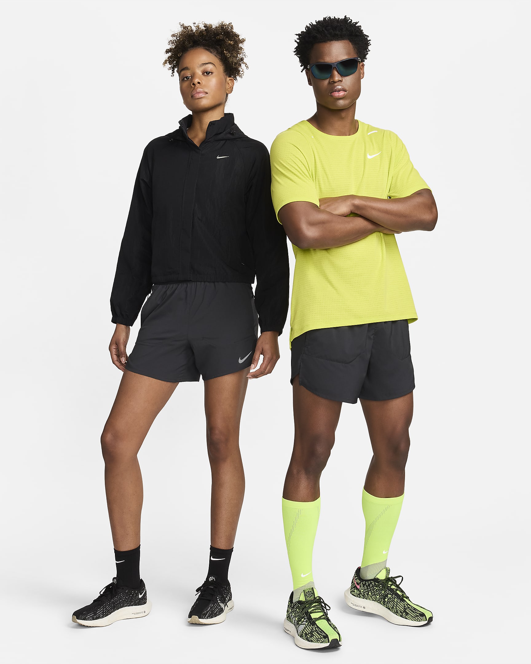 Shorts da running 13 cm con slip foderati Dri-FIT Nike Stride – Uomo - Nero/Nero