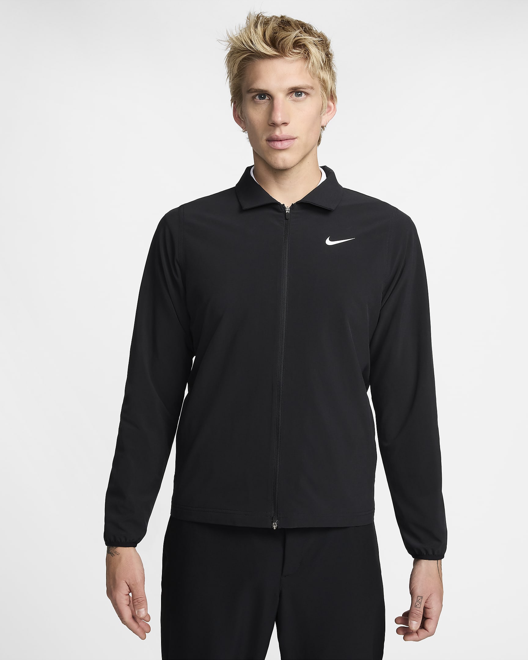 Nike Tour Men's Repel Full-Zip Golf Jacket - Black/White