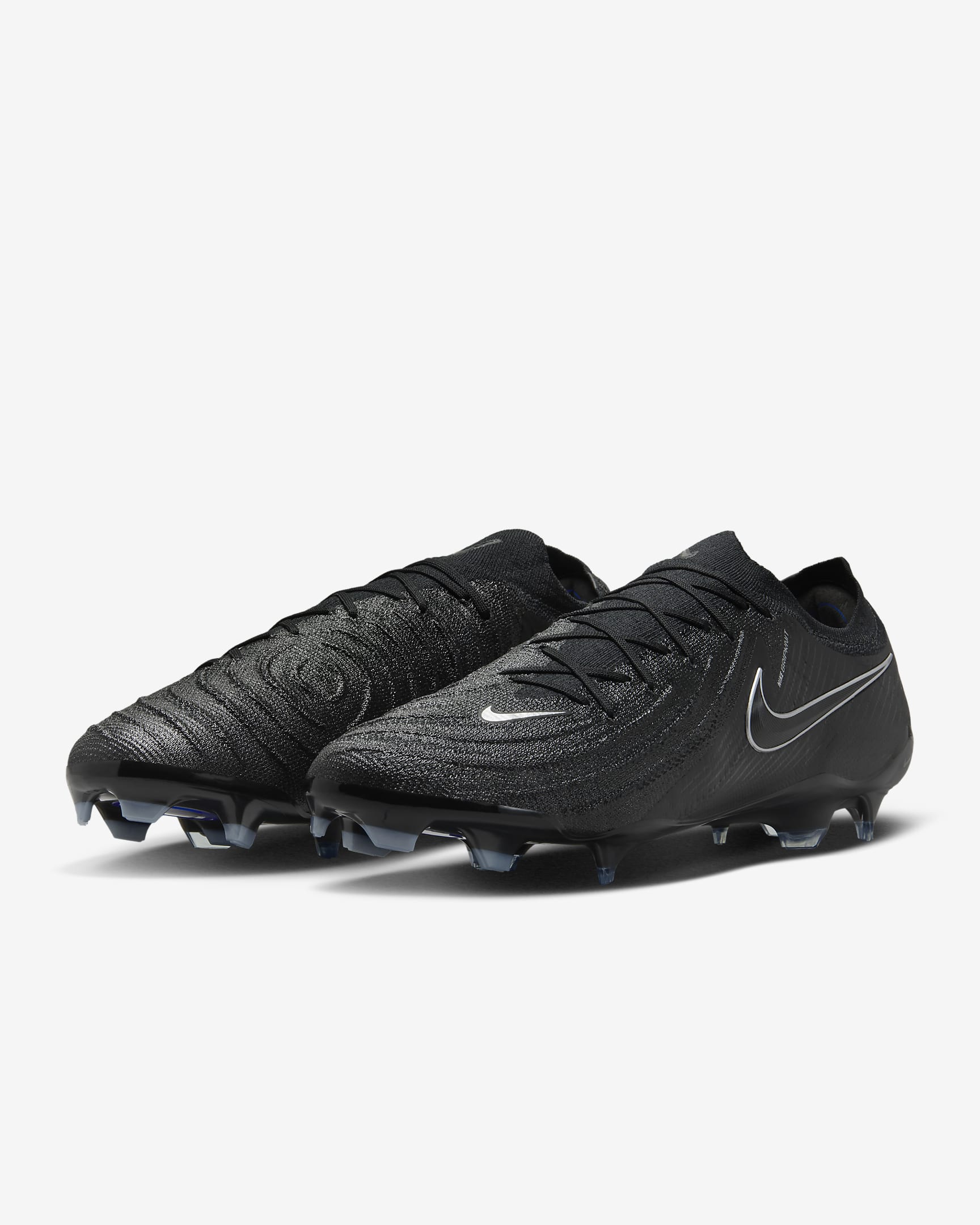 Nike Phantom GX 2 Elite low-top voetbalschoenen (stevige ondergrond) - Zwart/Zwart