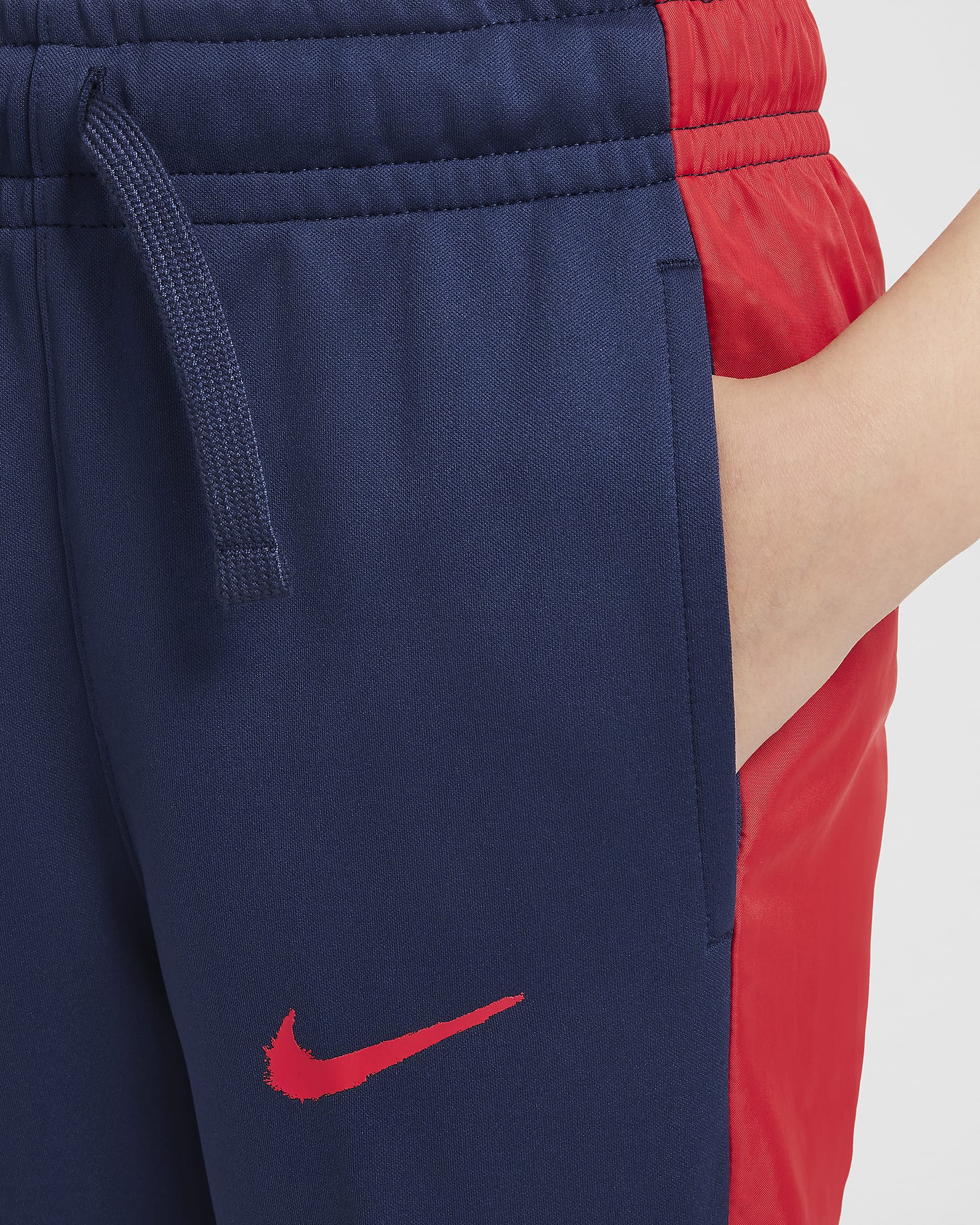 Vævet Paris Saint-Germain Nike Football-tracksuit til større børn - Midnight Navy/University Red/University Red