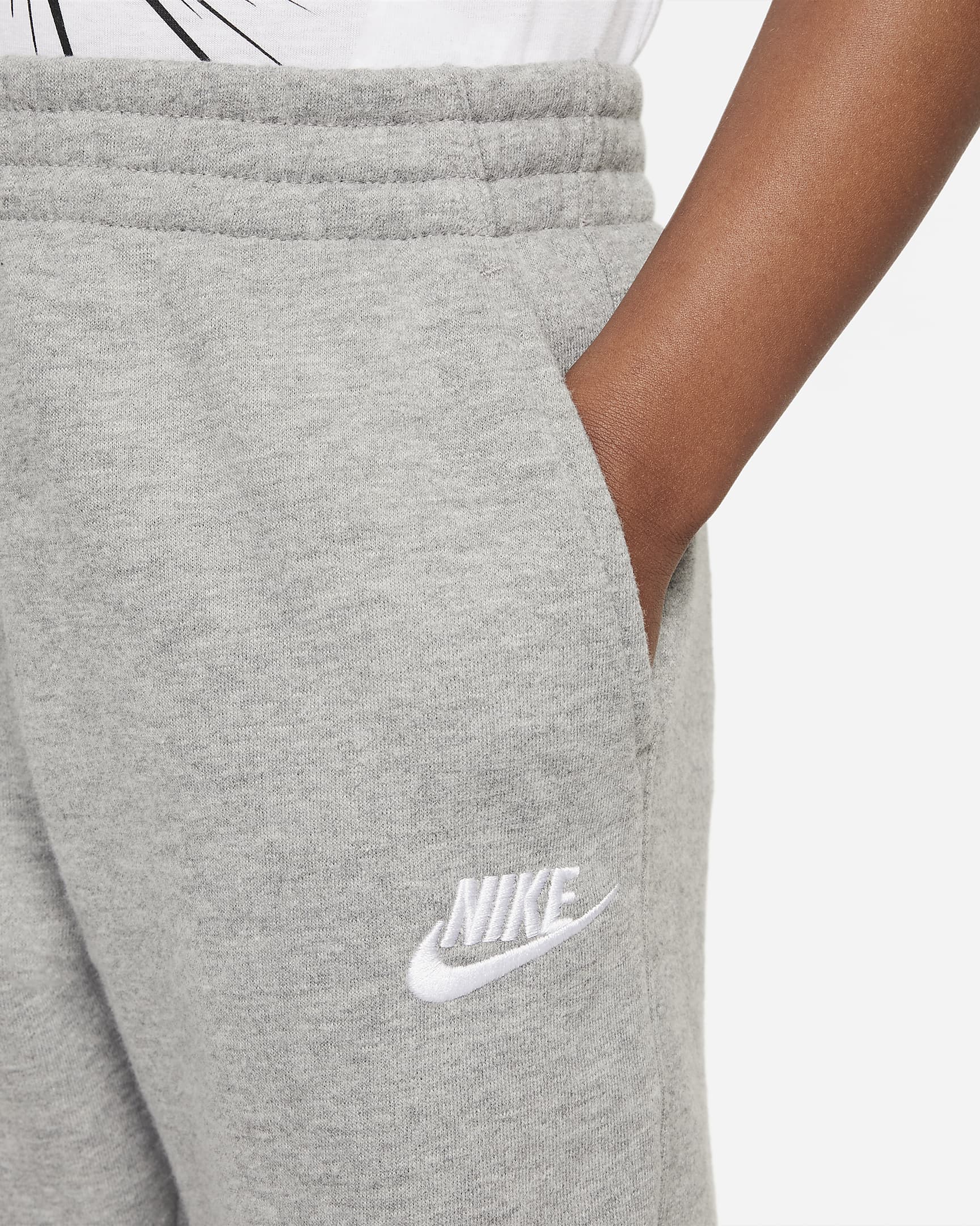 Běžecké kalhoty Nike Sportswear Club Fleece pro malé děti - Dark Grey Heather