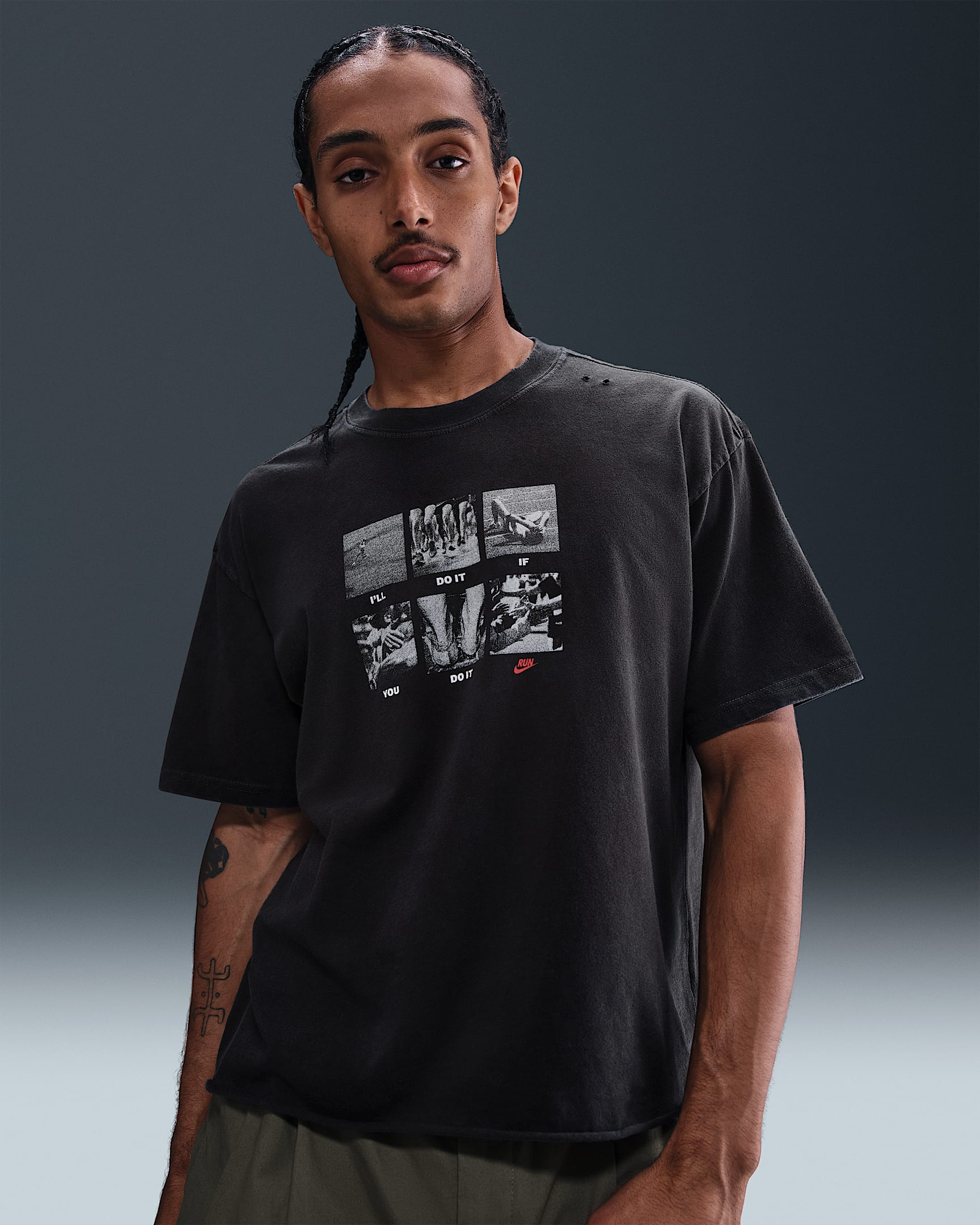 Nike Sportswear Men's T-Shirt - Off Noir