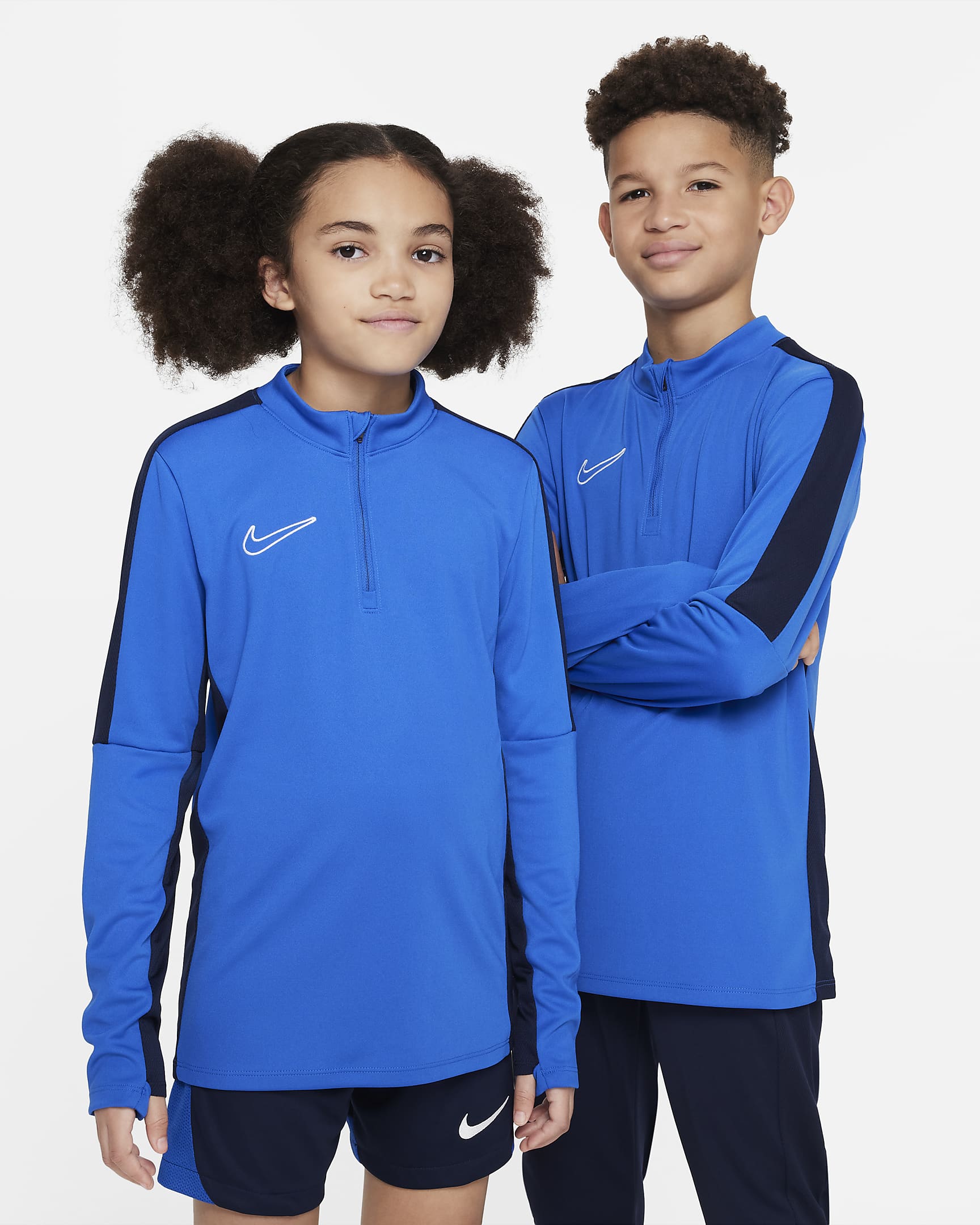 Nike Dri-FIT Academy23 Genç Çocuk Futbol Antrenman Üstü - Royal Blue/Obsidian/Beyaz