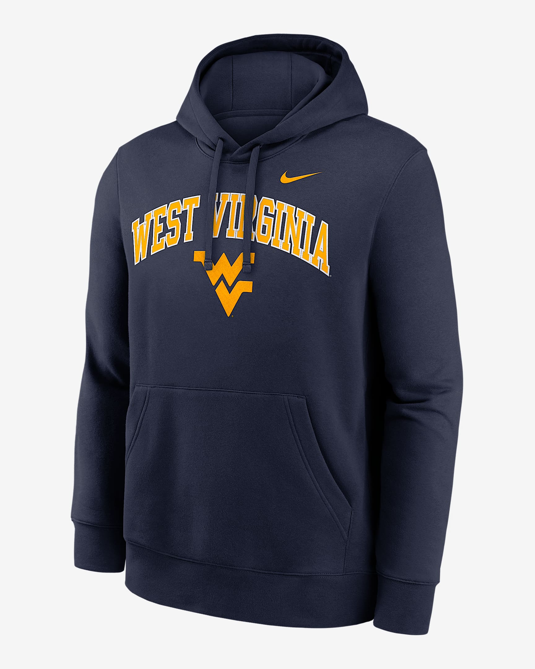 West Virginia Arch Men's Nike College Pullover Hoodie - Navy