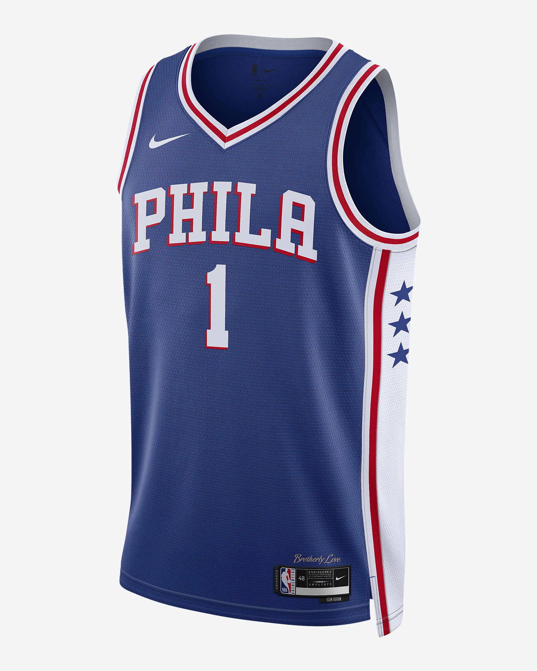Philadelphia 76ers Icon Edition 2022/23 Nike Dri-FIT NBA Swingman Forma ...