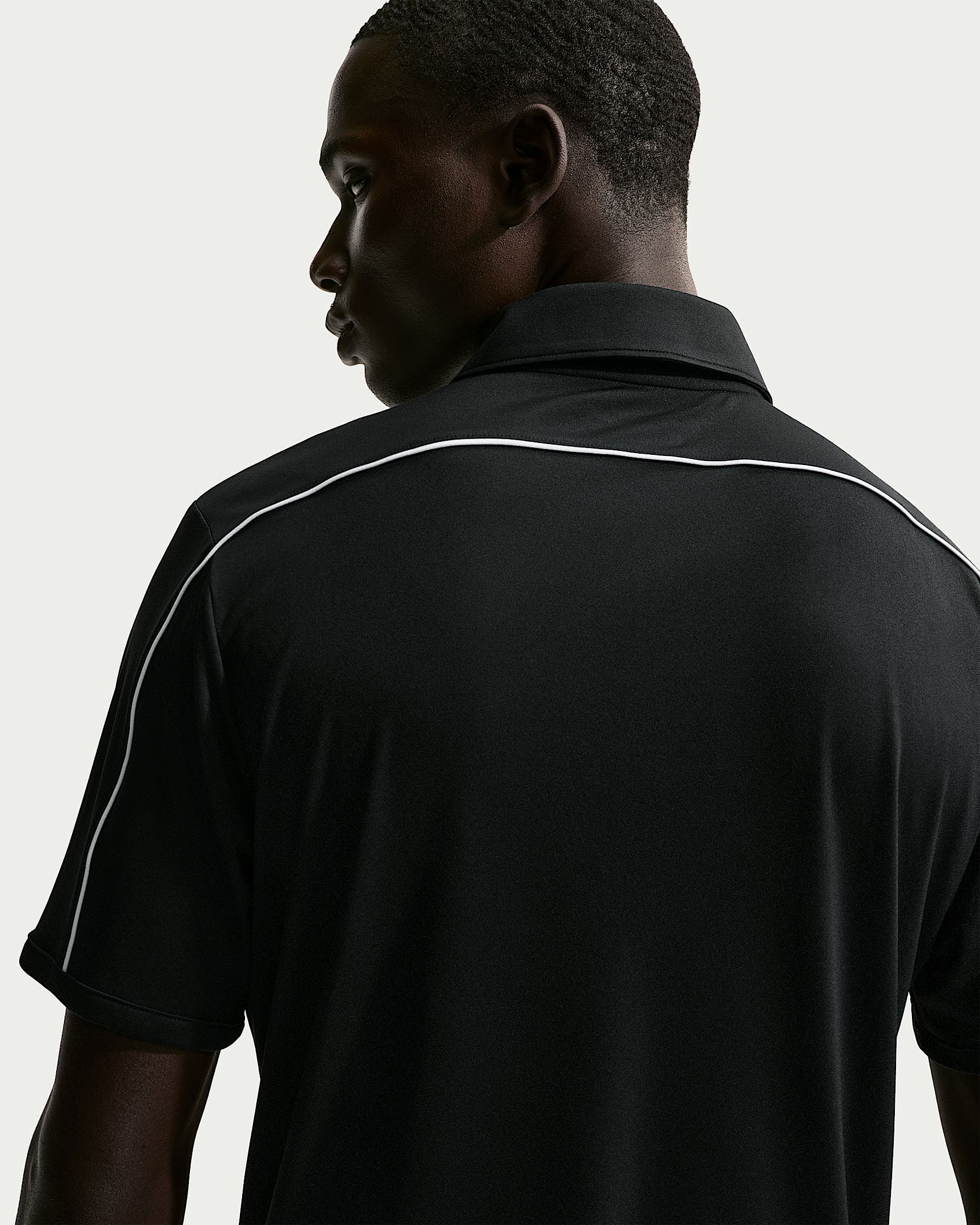 Nike Par Men's Dri-FIT Chest-Logo Golf Polo - Black/White