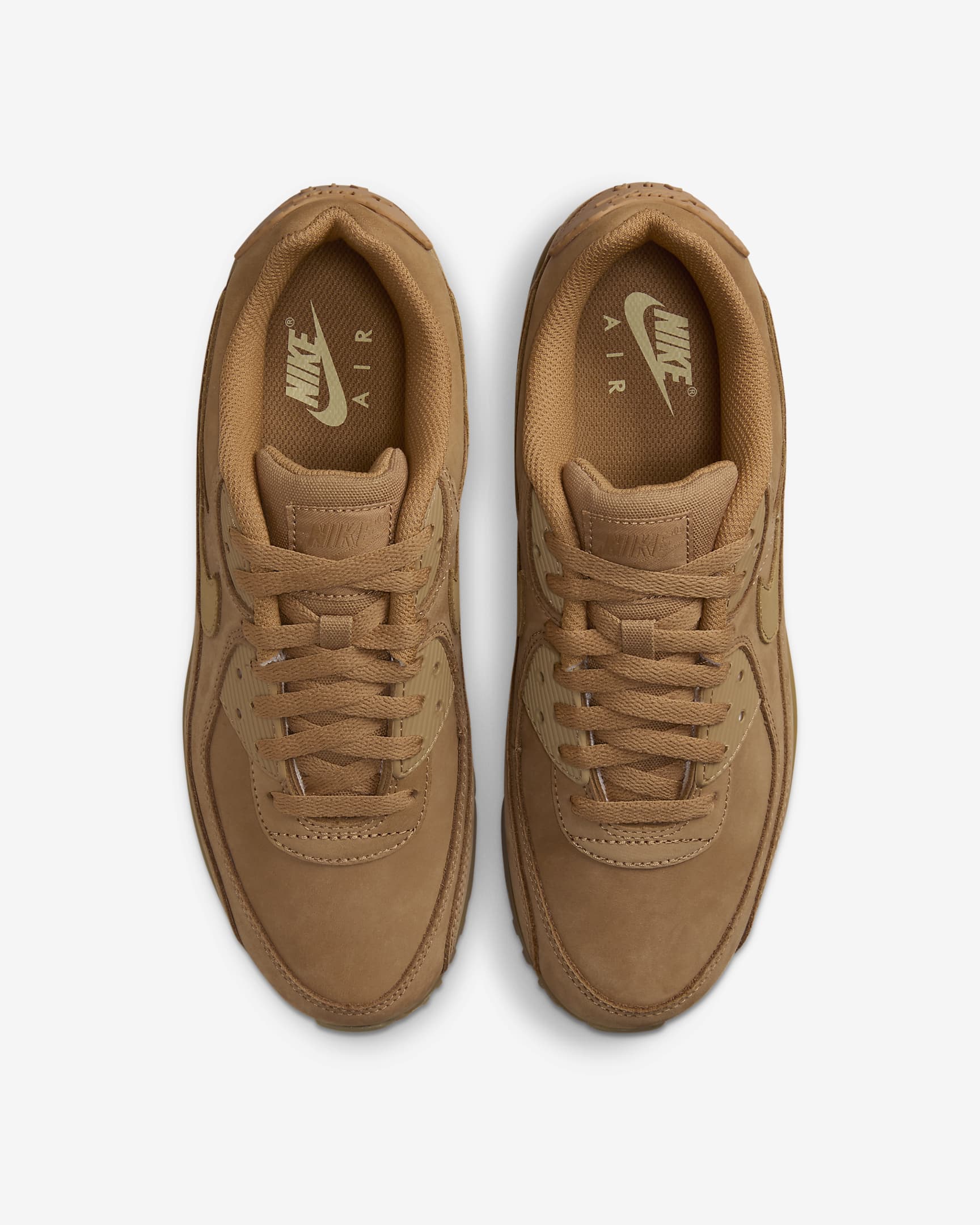 Nike Air Max 90 Premium Men's Shoes - Flax/Gum Light Brown/Wheat