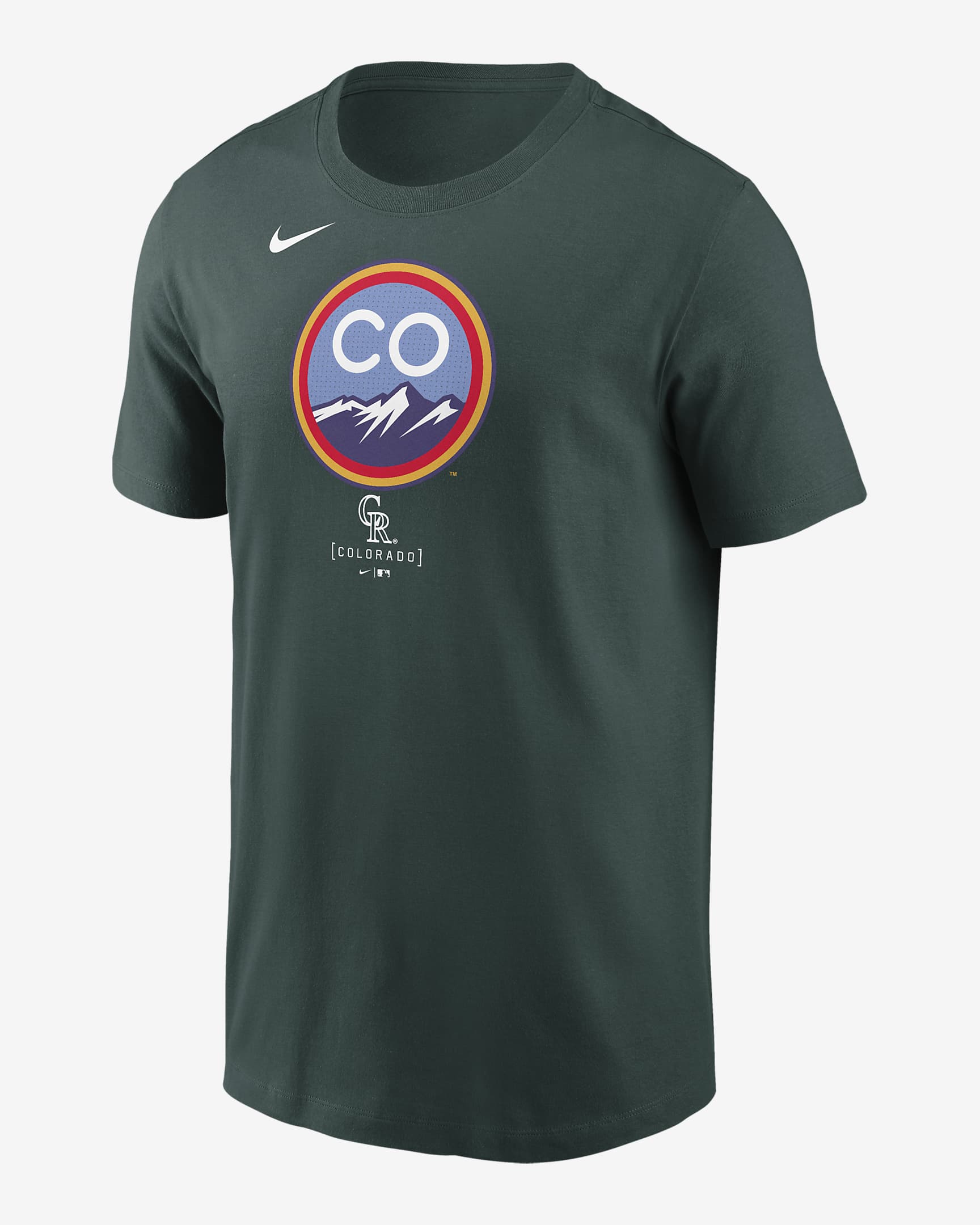 Colorado Rockies City Connect Logo Men's Nike MLB T-Shirt - Green