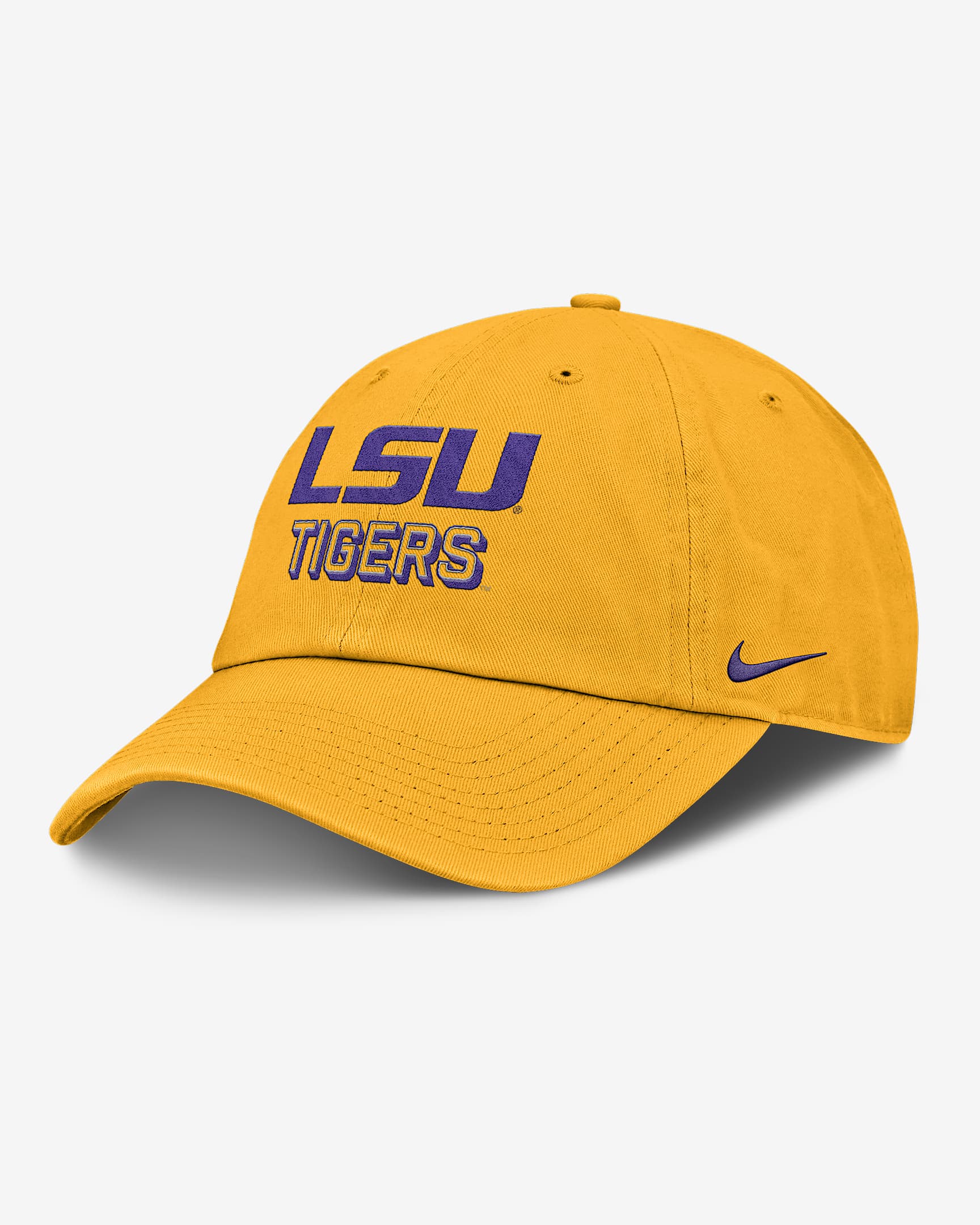Gorra universitaria Nike ajustable para hombre LSU On-Field Club Gameday - Oro
