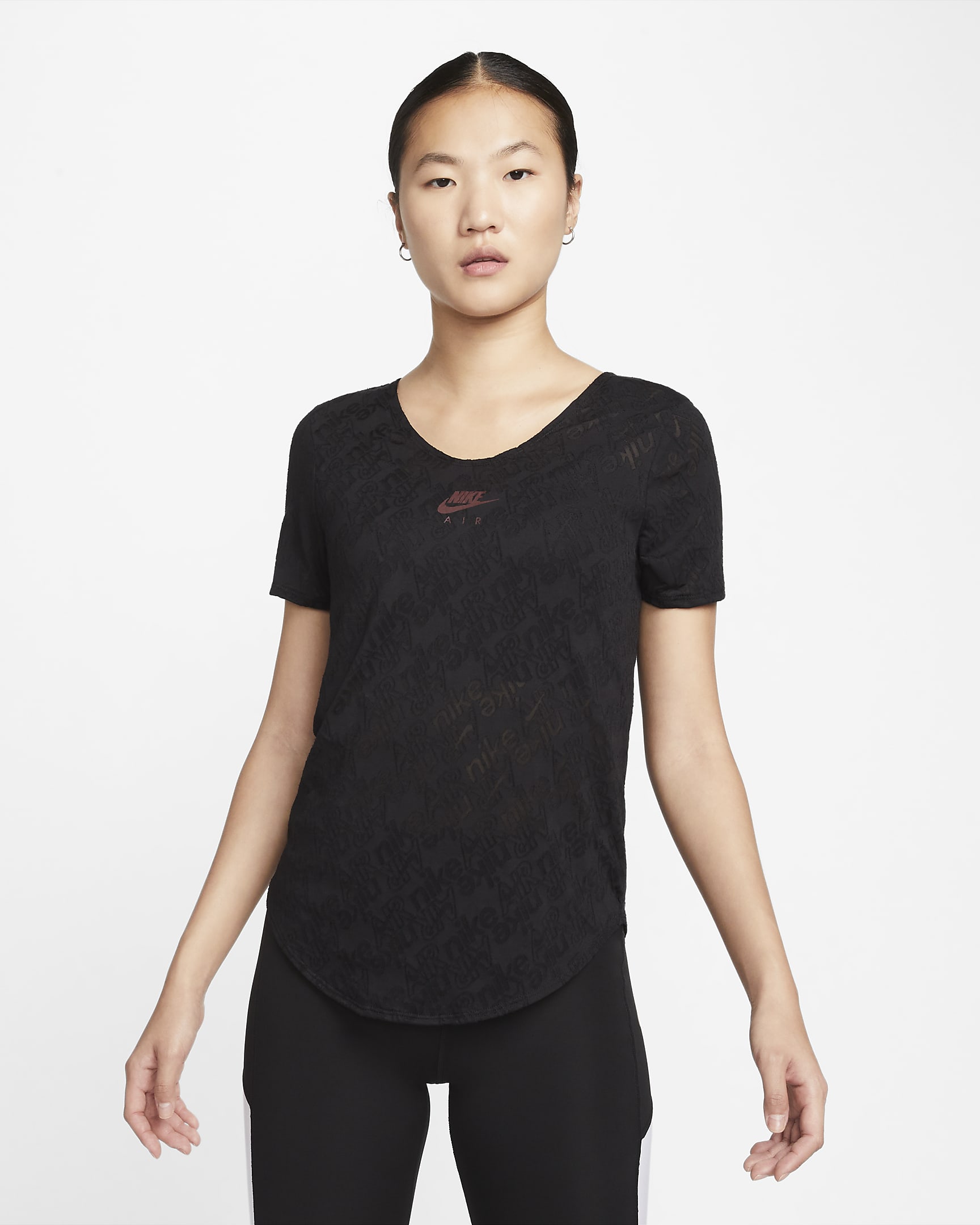 Nike Air Dri-FIT Women's Short-Sleeve Running Top - Black