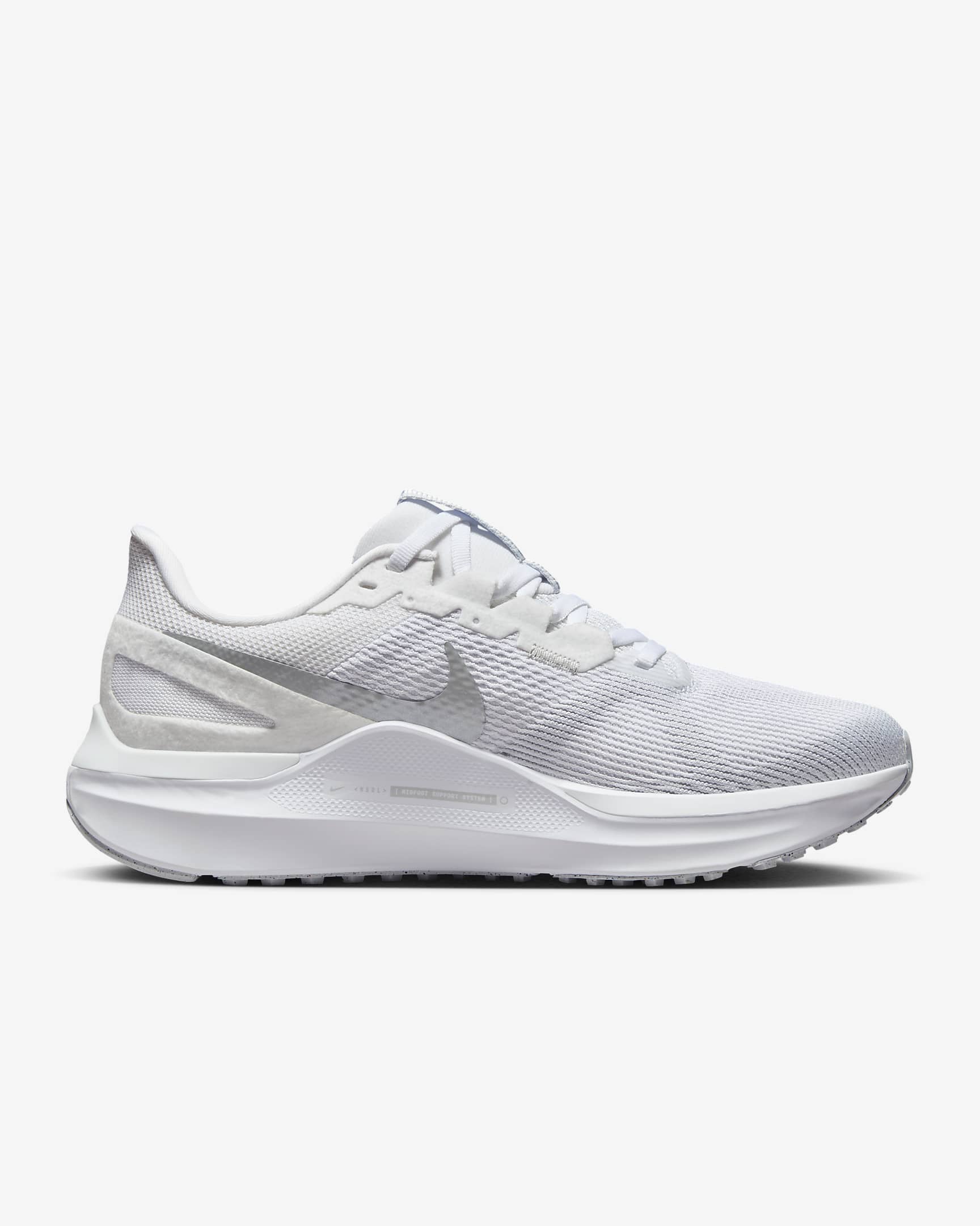 Nike Structure 25 Women's Road Running Shoes (Extra Wide) - White/Pure Platinum/Metallic Silver