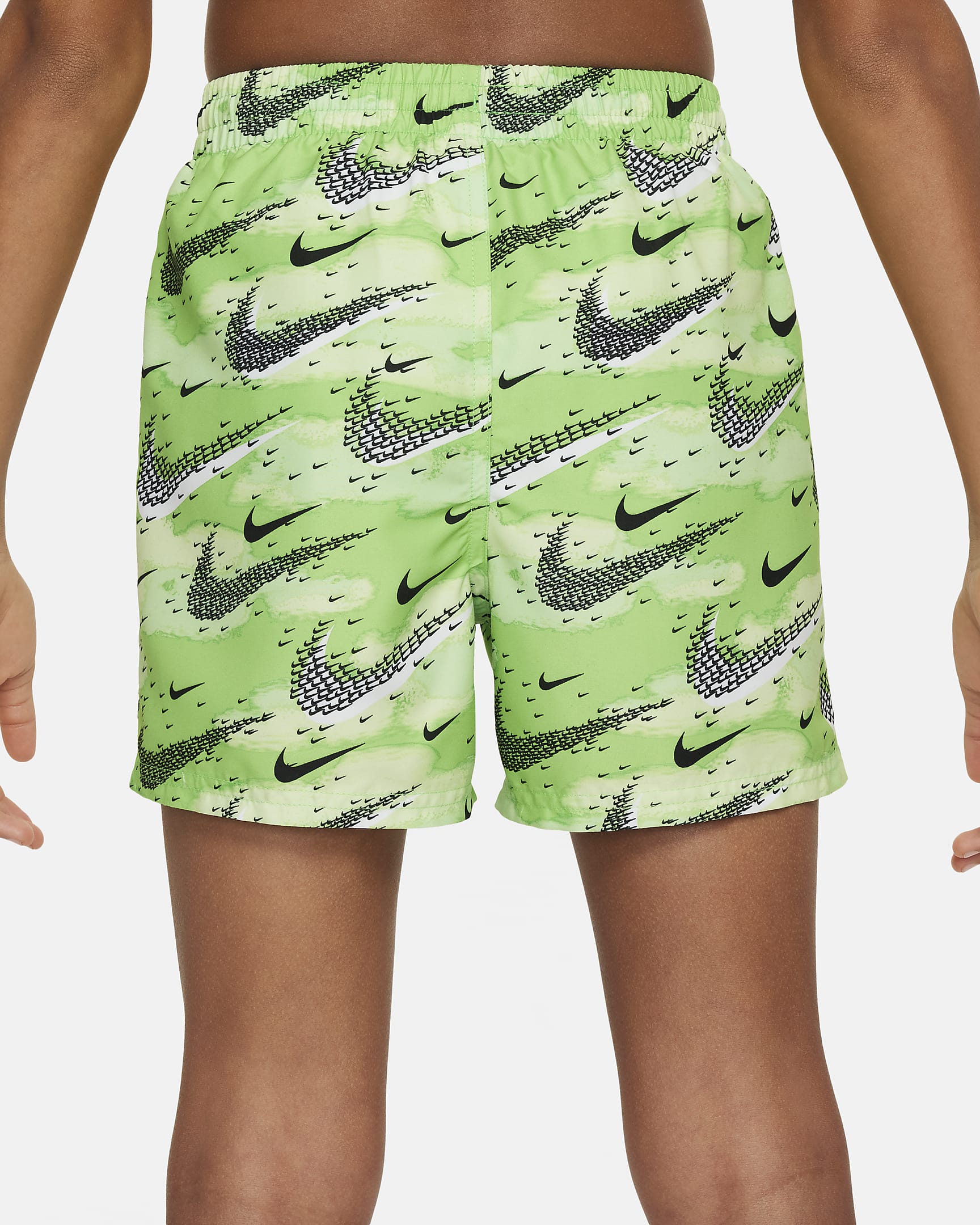 Shorts de vóleibol de 10 cm para niño talla grande Nike Swim Flock - Verde acción