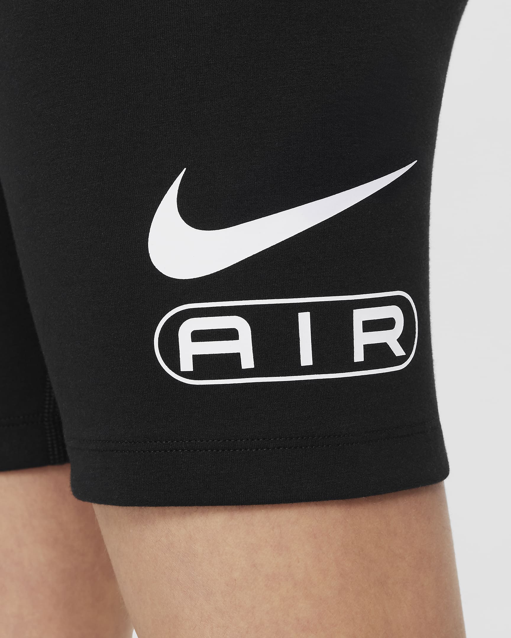 Nike Air sykkelshorts til jente - Svart/Hvit