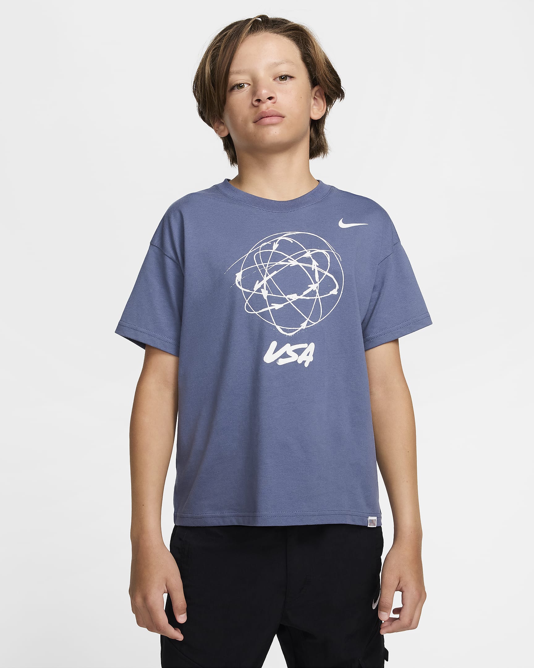 USA Big Kids' Nike Breaking Max90 T-Shirt - Diffused Blue