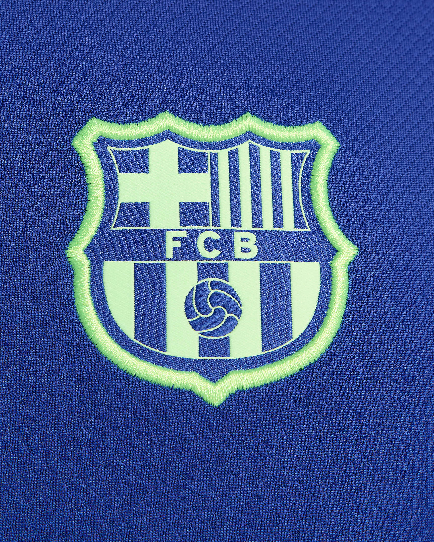 F.C. Barcelona Strike Third Men's Nike Dri-FIT Football Knit Short-Sleeve Top - Old Royal/Old Royal/Anthracite/Lime Blast