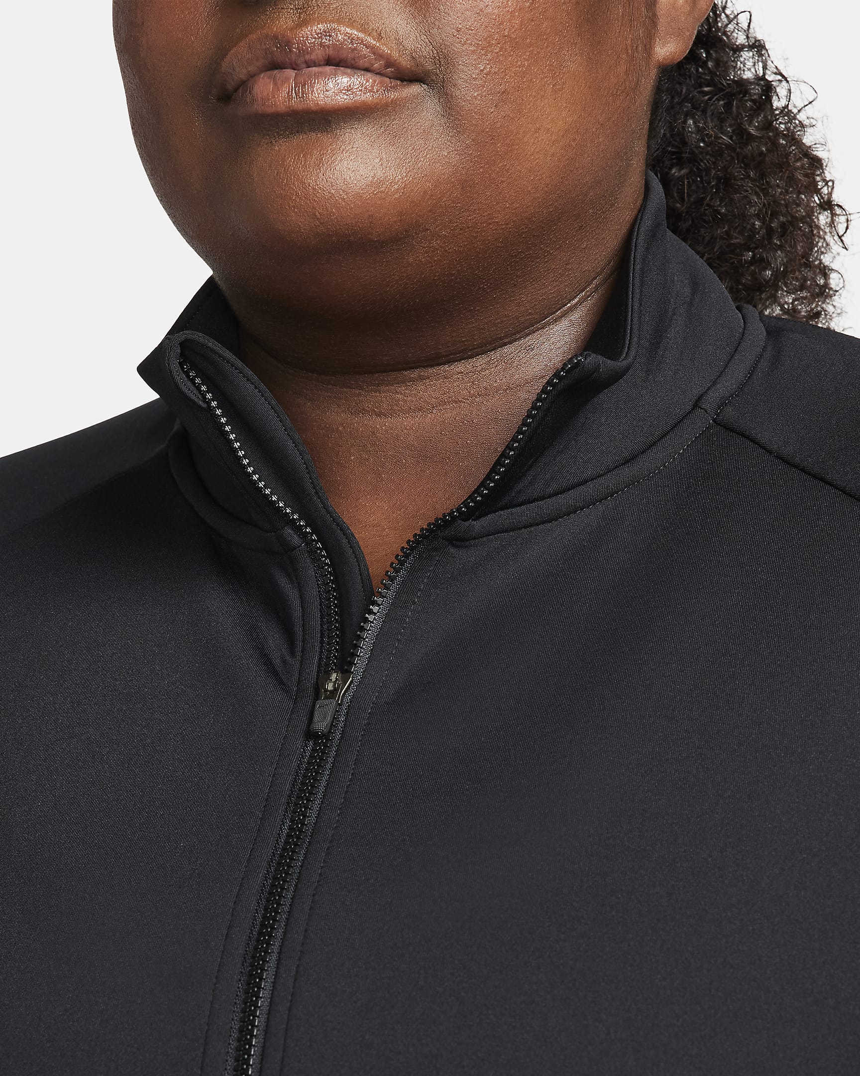 Nike Dri-FIT Prima Women's 1/2-Zip Training Top (Plus Size) - Black/Black