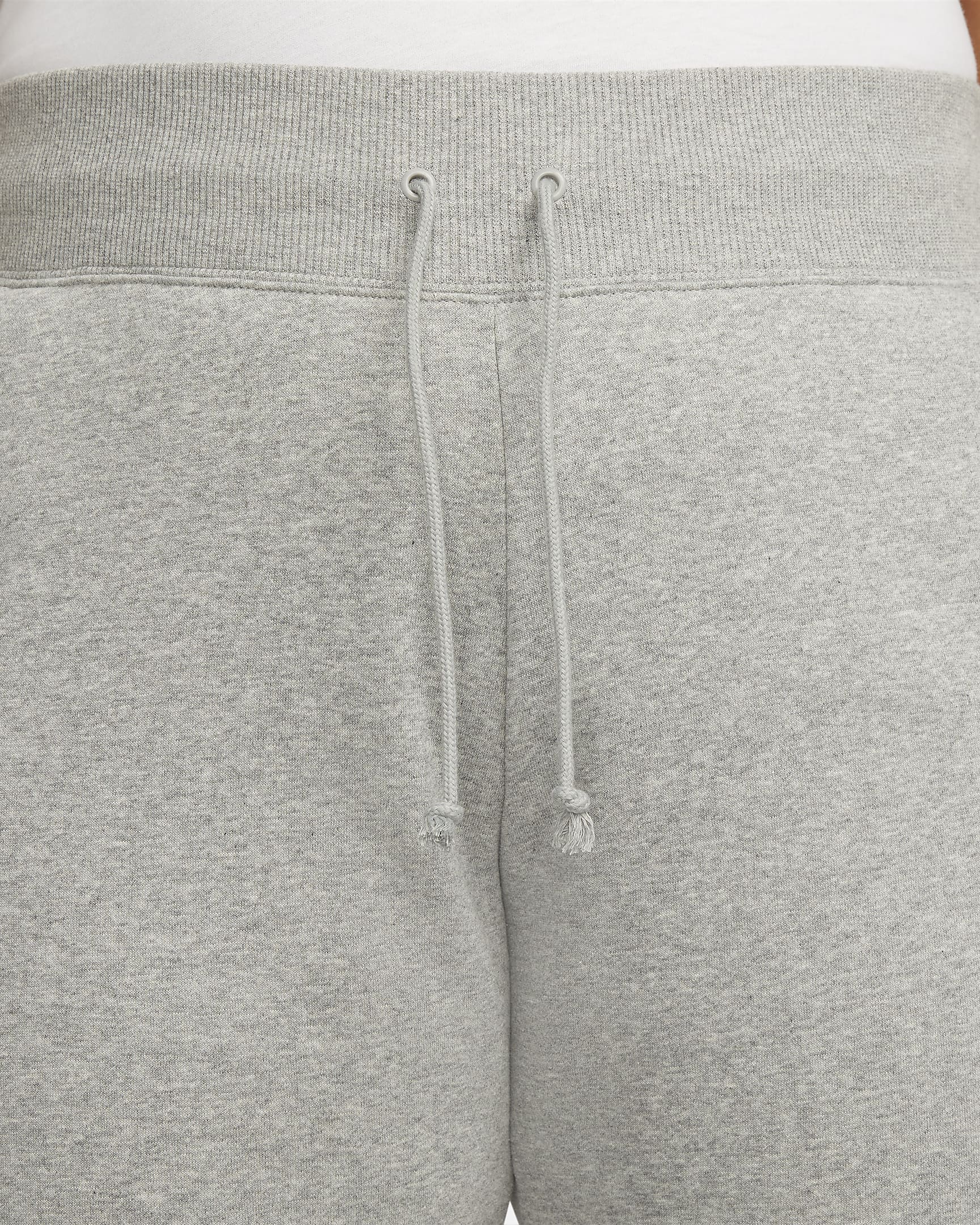 Dámské tepláky Nike Sportswear Phoenix Fleece s vysokým pasem a širokými nohavicemi (větší velikost) - Dark Grey Heather/Sail