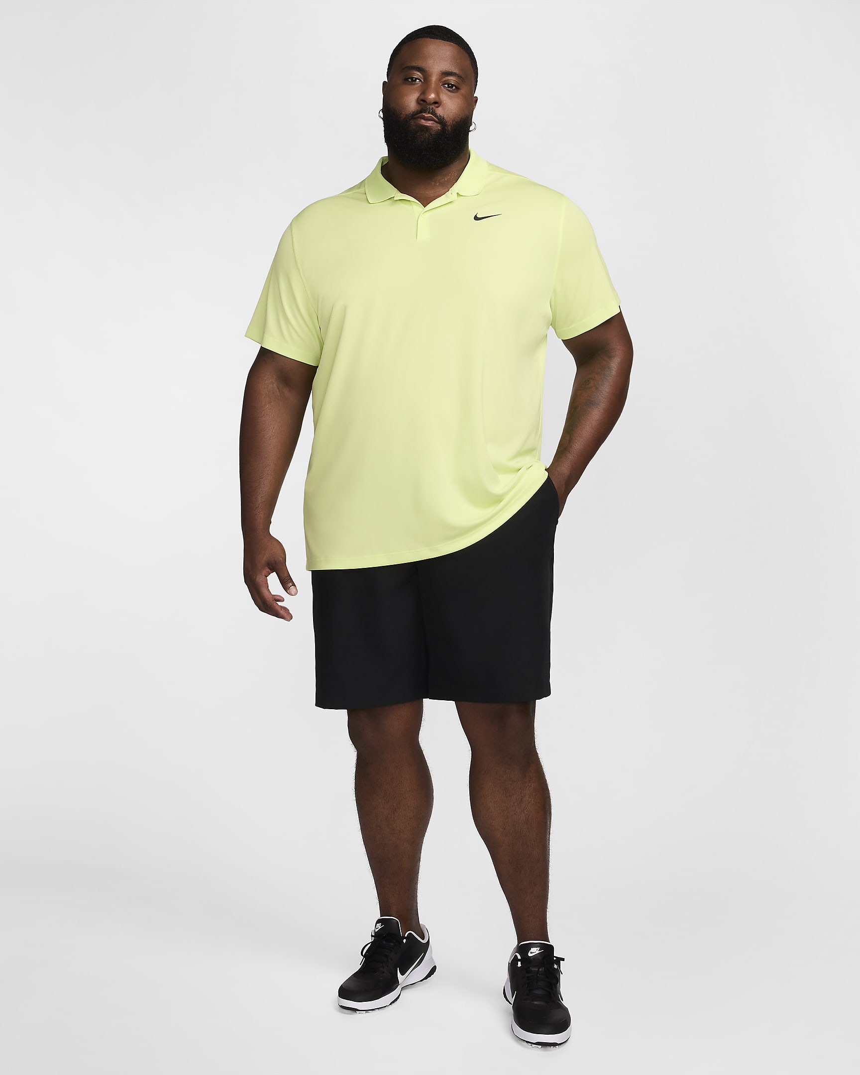 Nike Dri-FIT Victory golfskjorte til herre - Light Lemon Twist/Svart