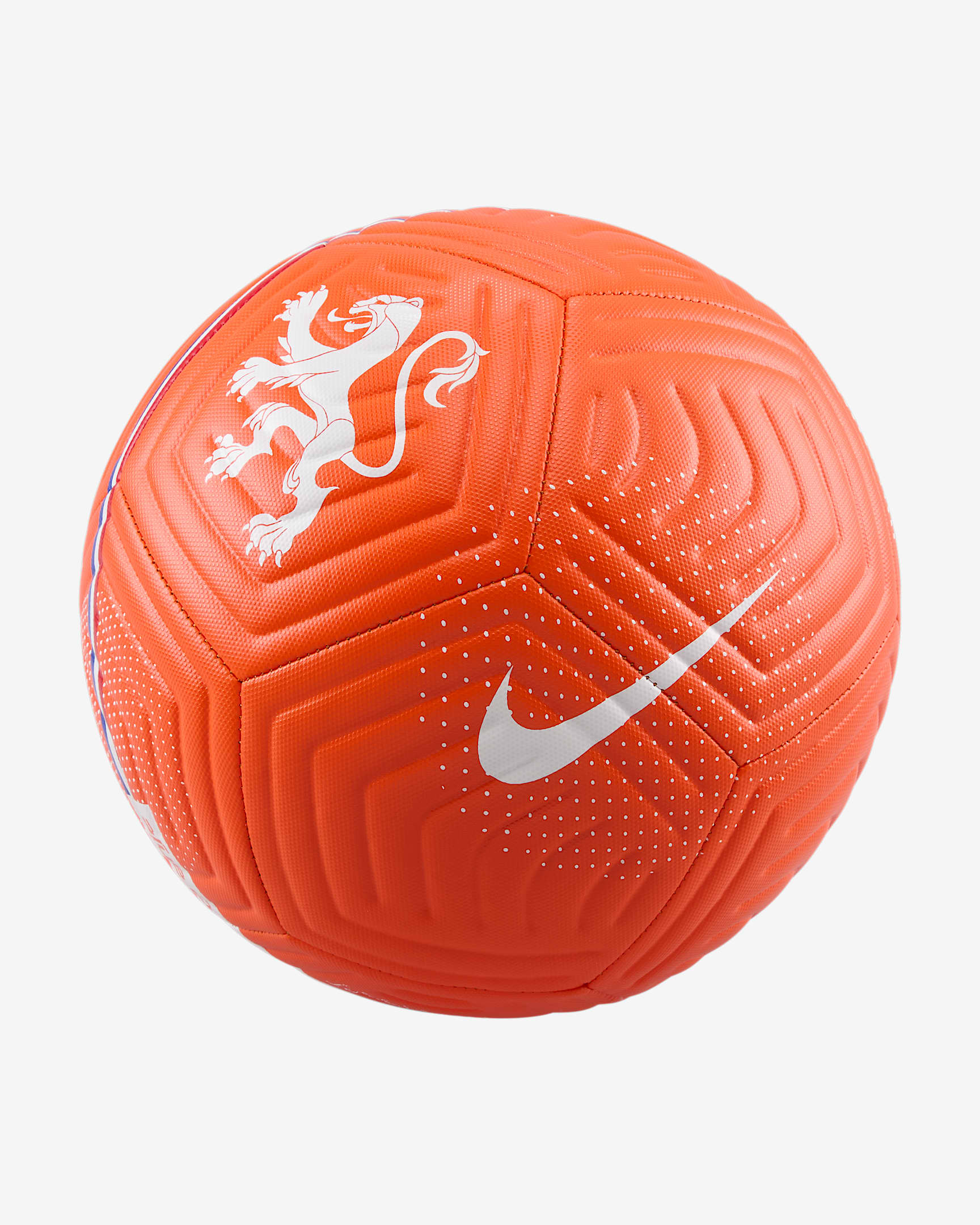 Bola Nike Academy 2025/2026 Países Baixos - Laranja Safety/Vermelho University/Azul Bright/Branco