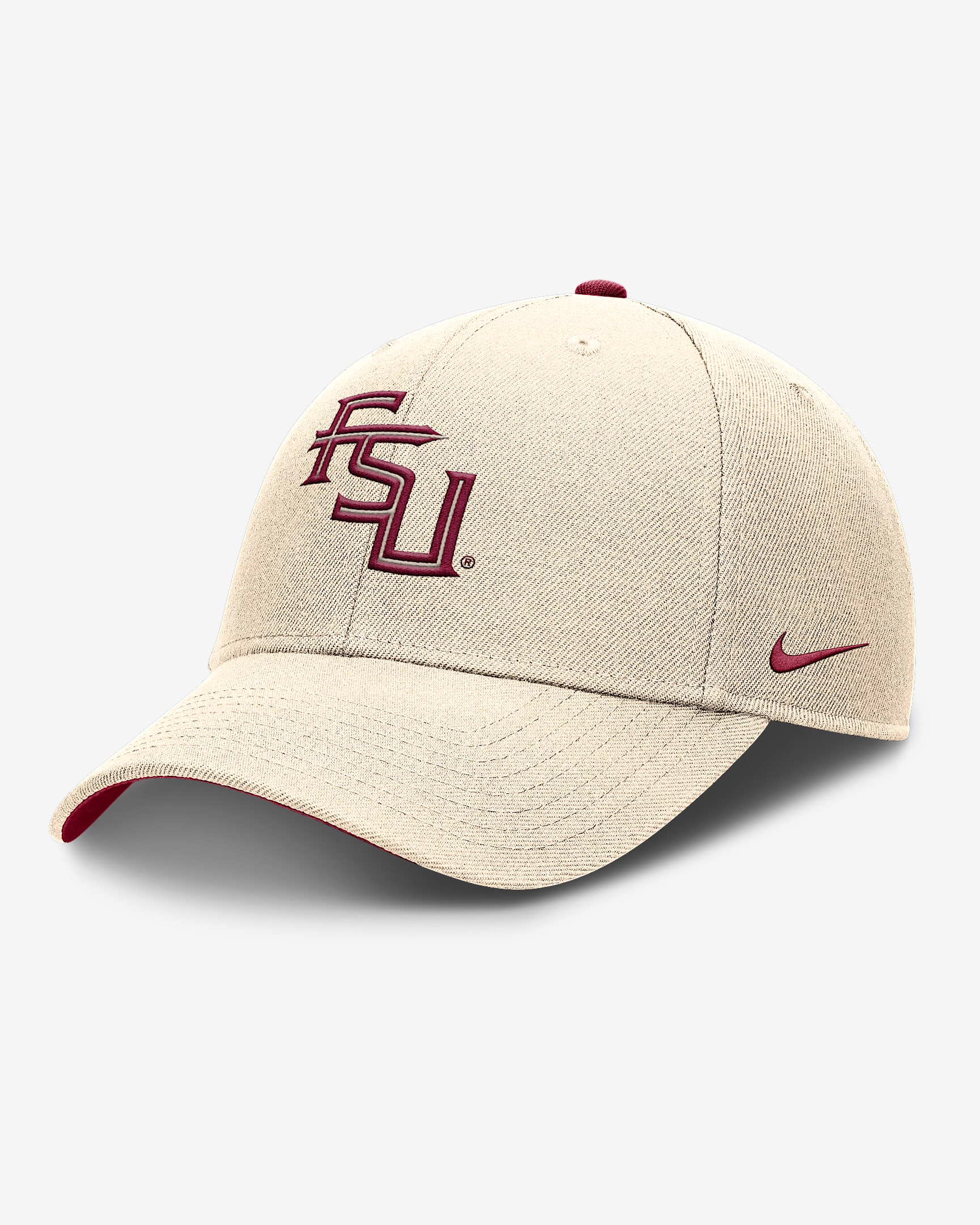 Florida State Primetime Rise Men's Nike Dri-FIT College Trucker Adjustable Hat - Natural