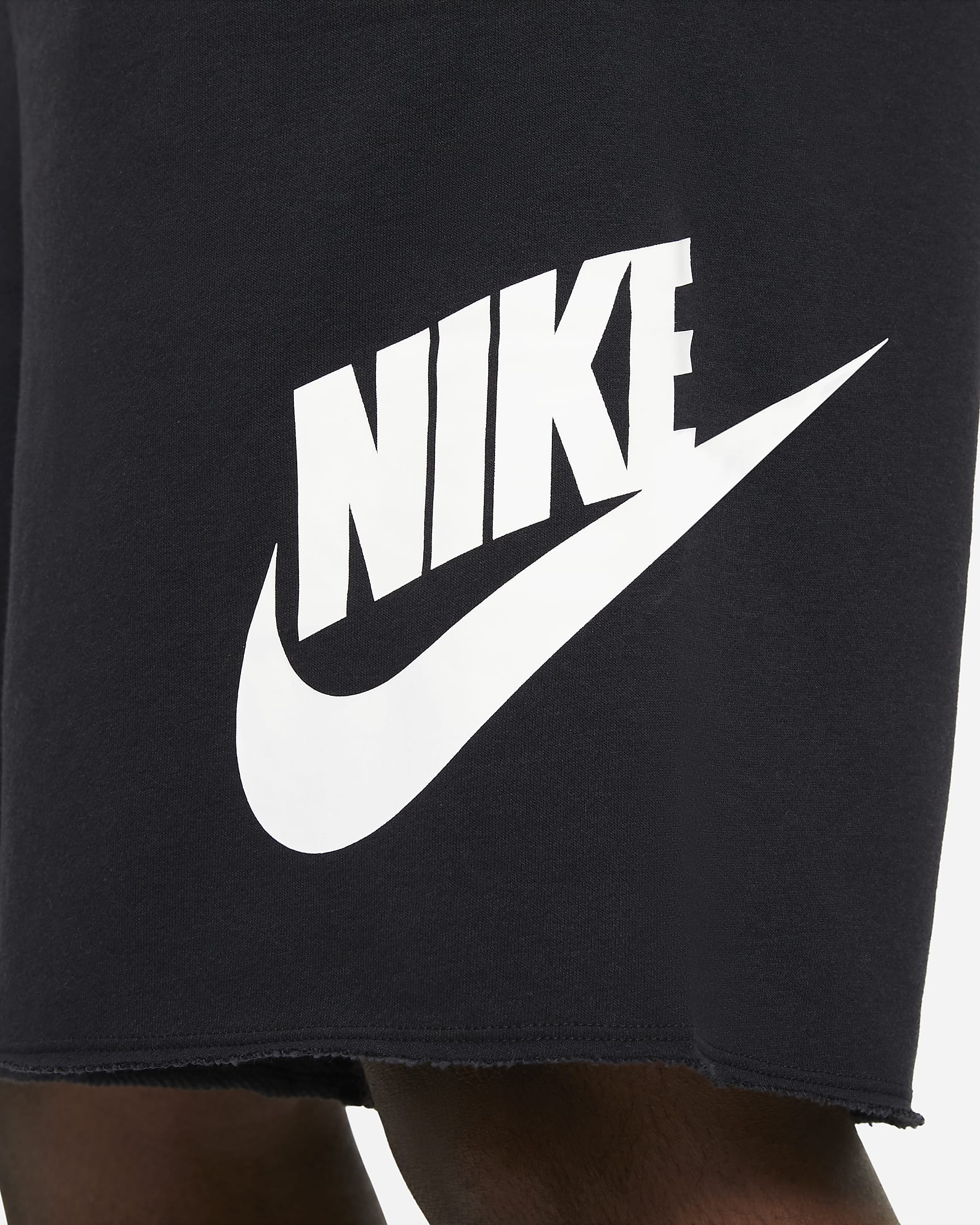 Nike Sportswear Alumni Men's French Terry Shorts - Black/Black/White/White