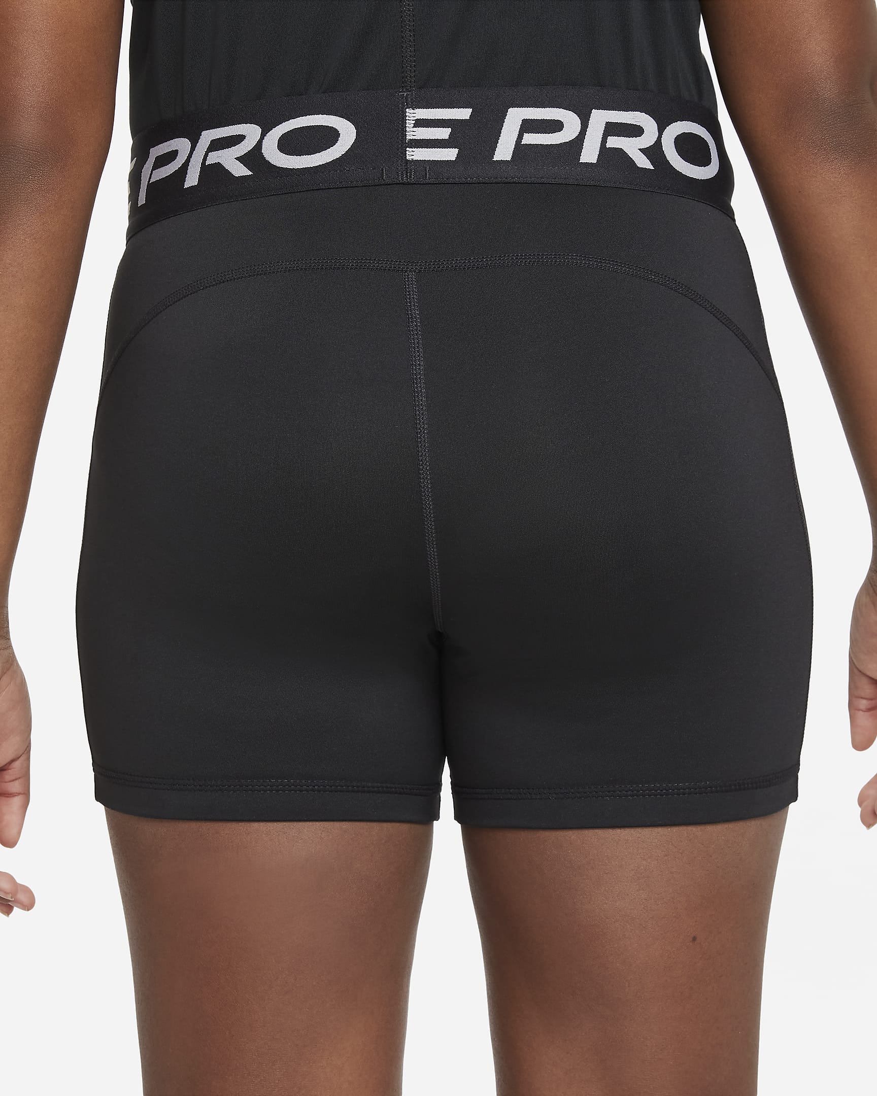 Shorts Nike Pro Dri-FIT för tjejer (utökade storlekar) - Svart/Vit